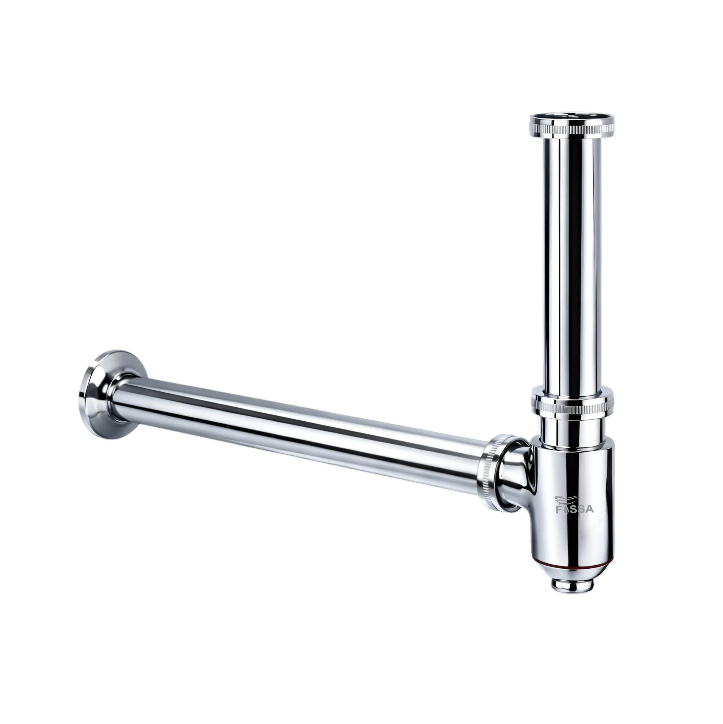 12 inch Primus Brass Silver Bottle Trap with Flange
