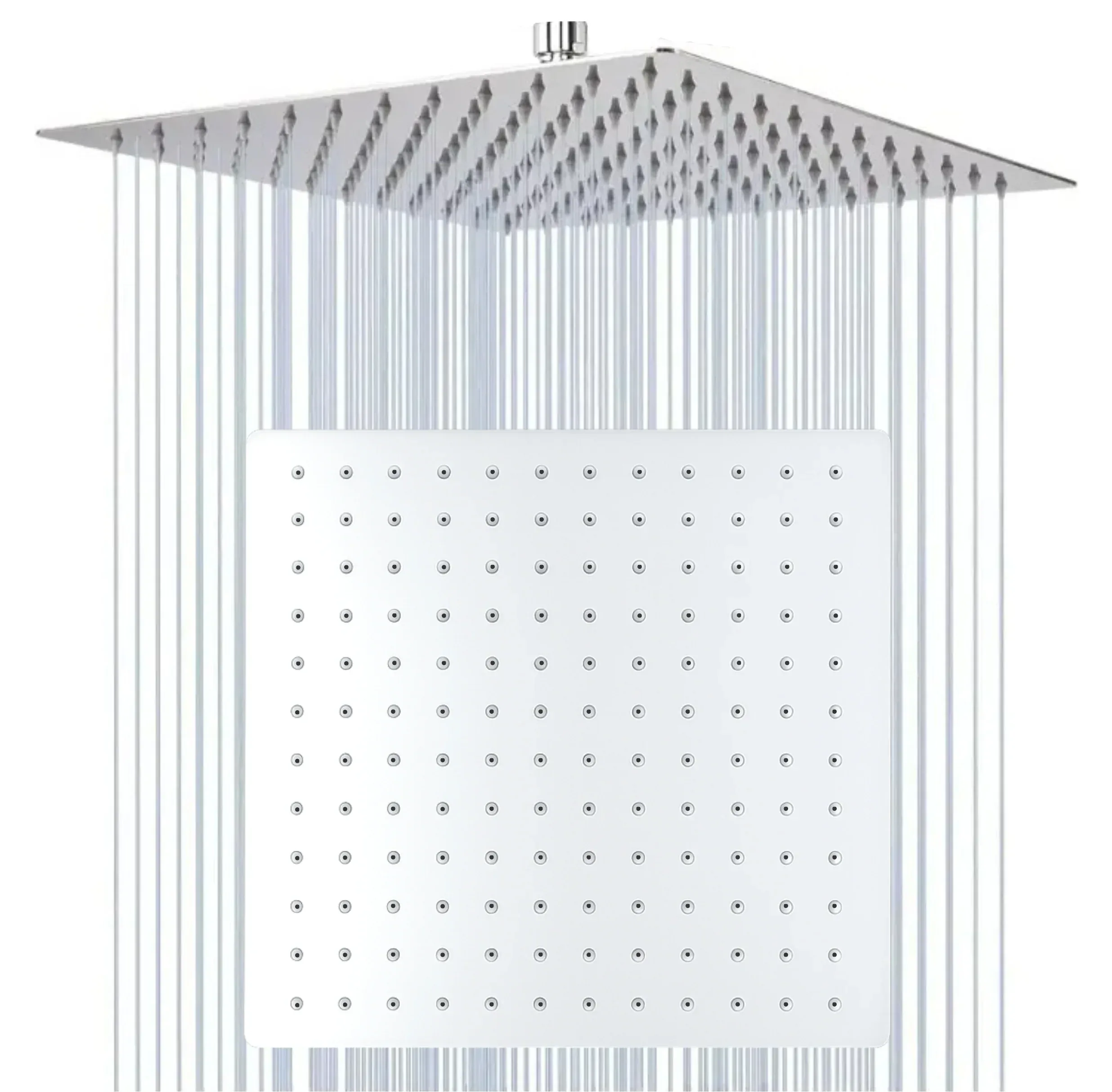 Ultra (12x12 Inches) 304- Grade Stainless Steel Chrome Finish Overhead Shower Without Arm