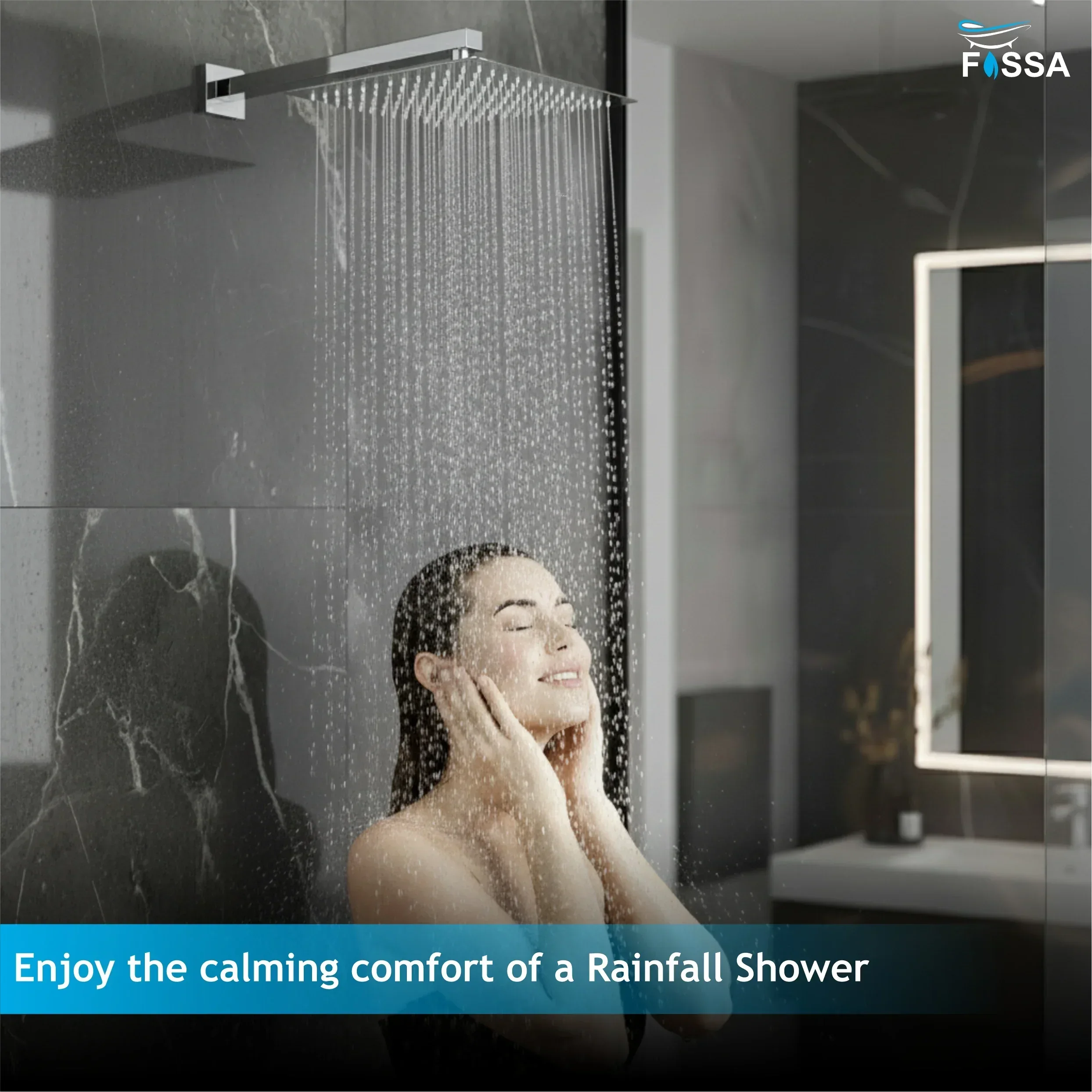Ultra (12x12 Inches) 304- Grade Stainless Steel Chrome Finish Overhead Shower Without Arm - Image 9