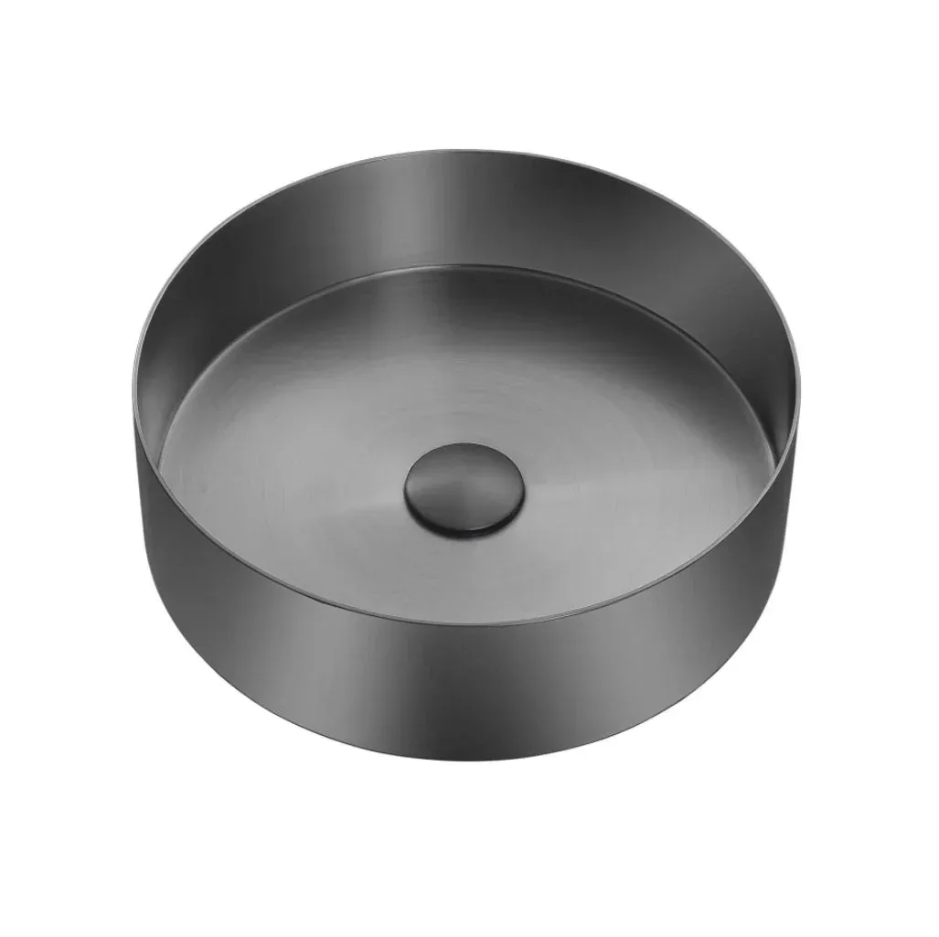 Wash Basin 304 (15x15x4) Inch Black Stainless Steel Table Top For Bathroom