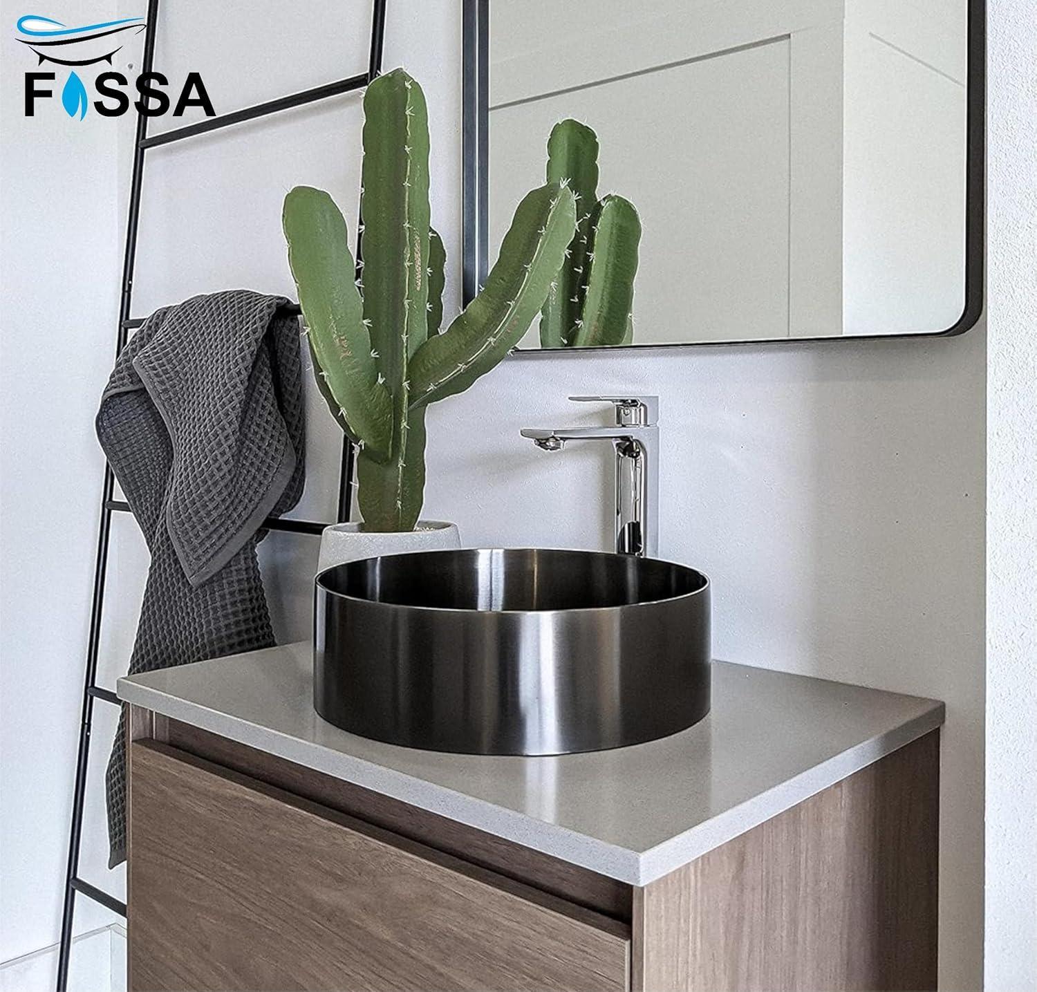 Wash Basin 304 (15x15x4) Inch Black Stainless Steel Table Top For Bathroom - Image 4