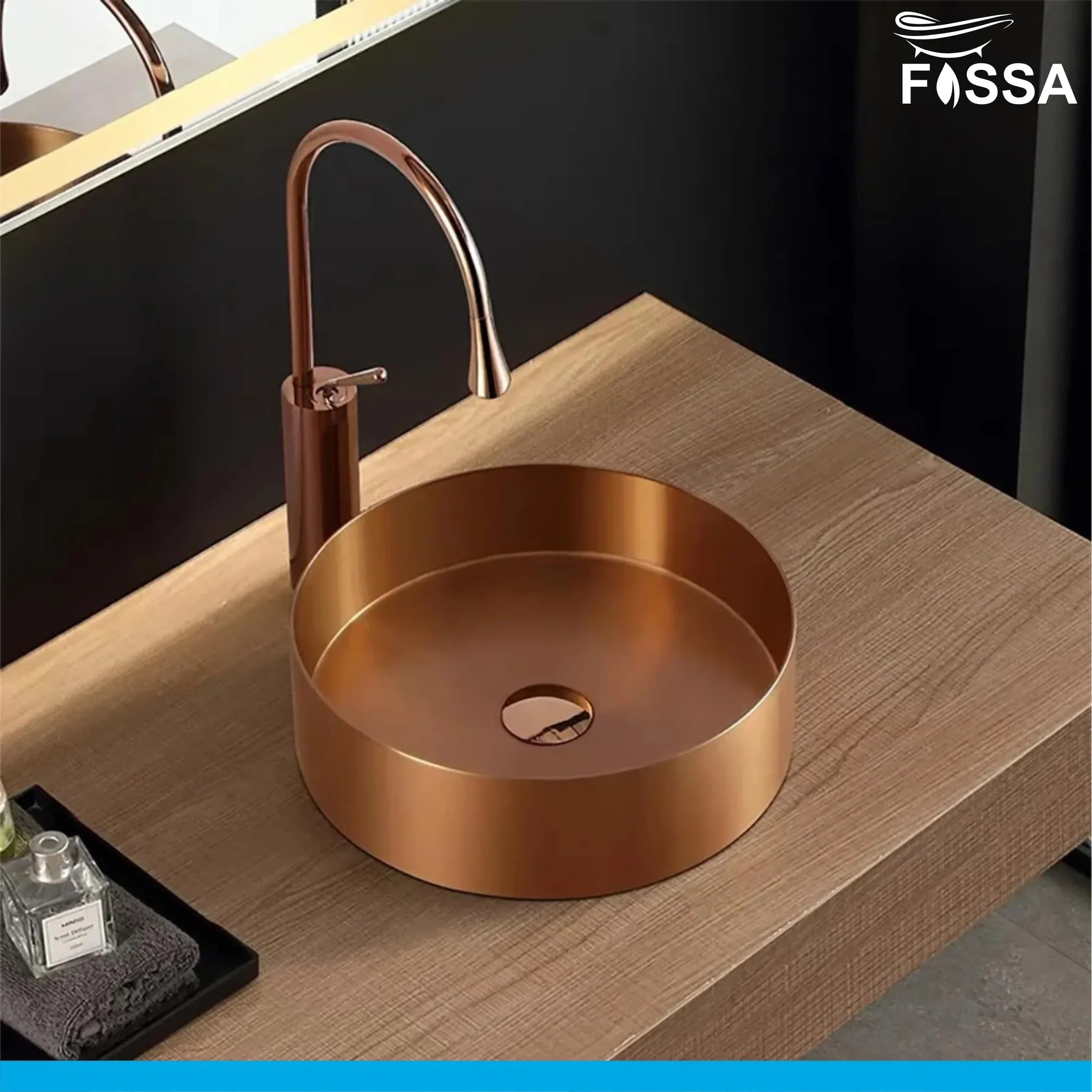 Wash Basin 304 15x15x4 Inch Rose Gold Stainless Steel Table Top For Bathroom - Image 4