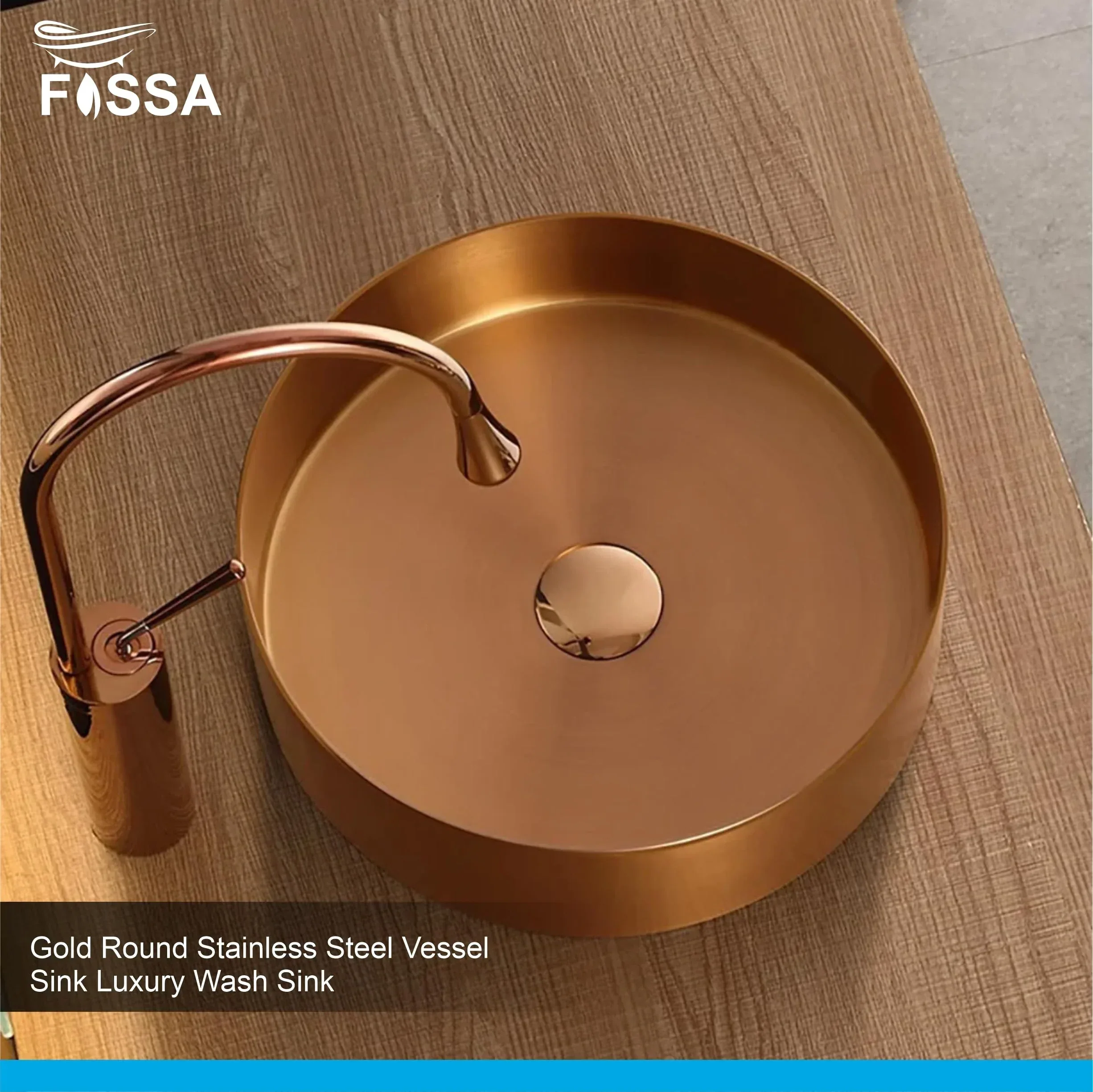 Wash Basin 304 15x15x4 Inch Rose Gold Stainless Steel Table Top For Bathroom - Image 5