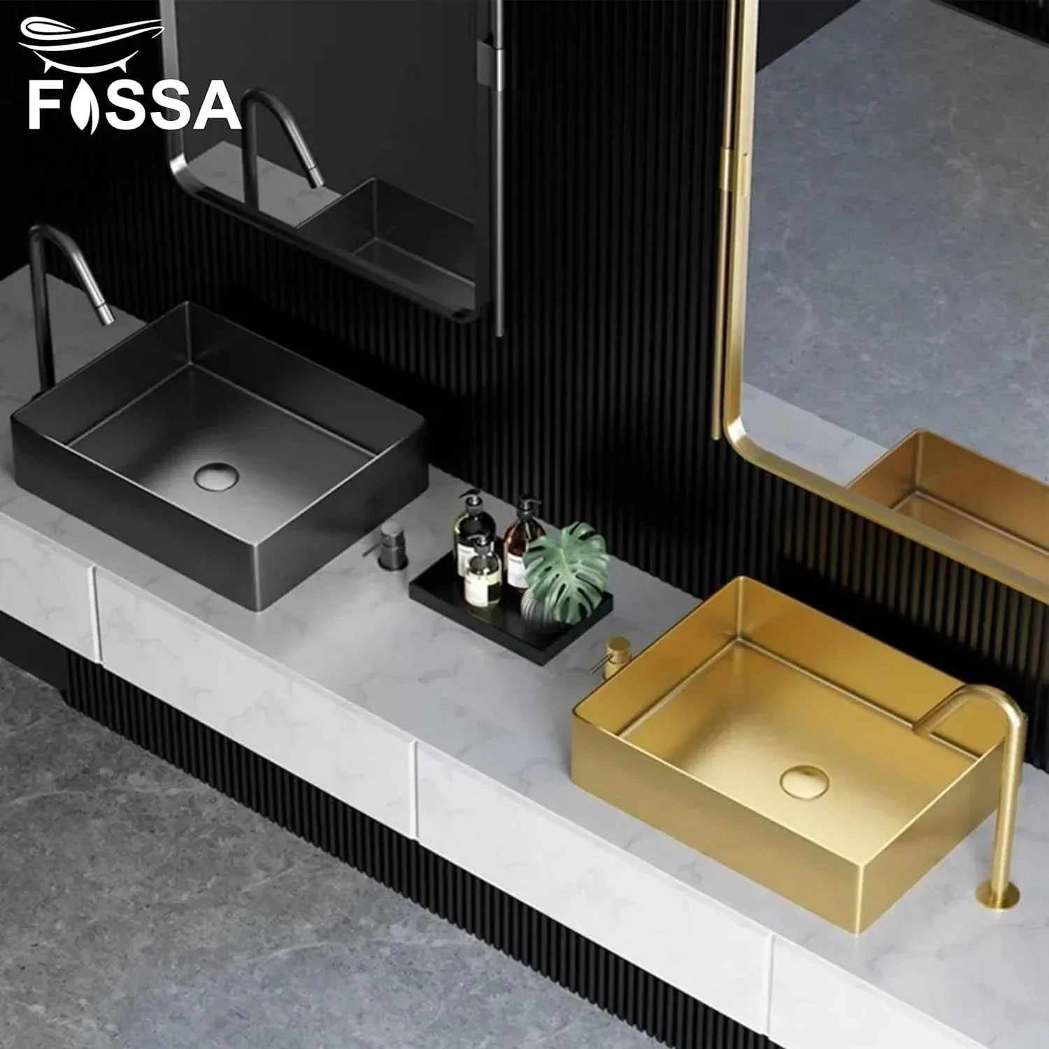 Wash Basin 304 Luxury (18.5x14x04) Inch Gold Stainless Steel Wash Basin Table Top For Bathroom - Image 4