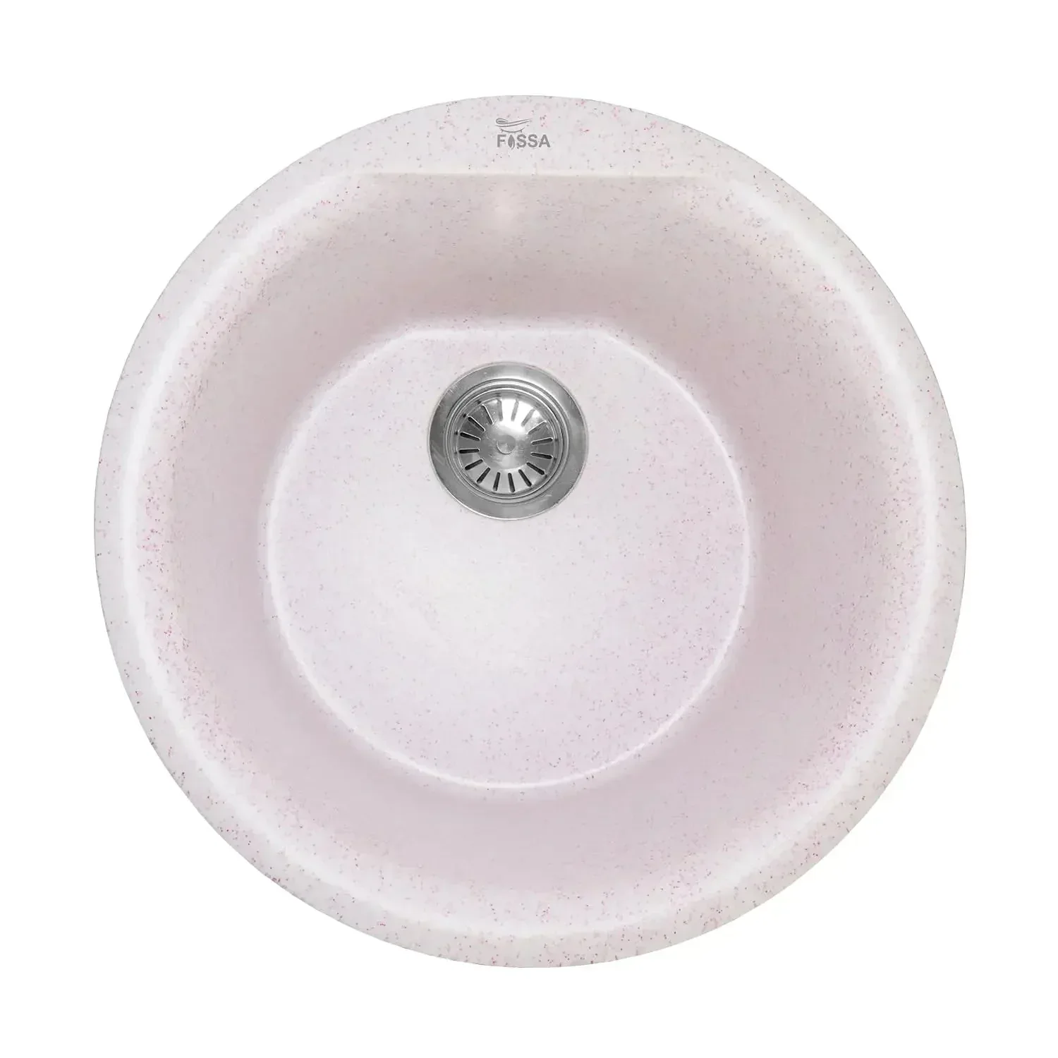 Quartz Kitchen Sink Round Pink (18×18x08 Inches) – 10-Year Warranty
