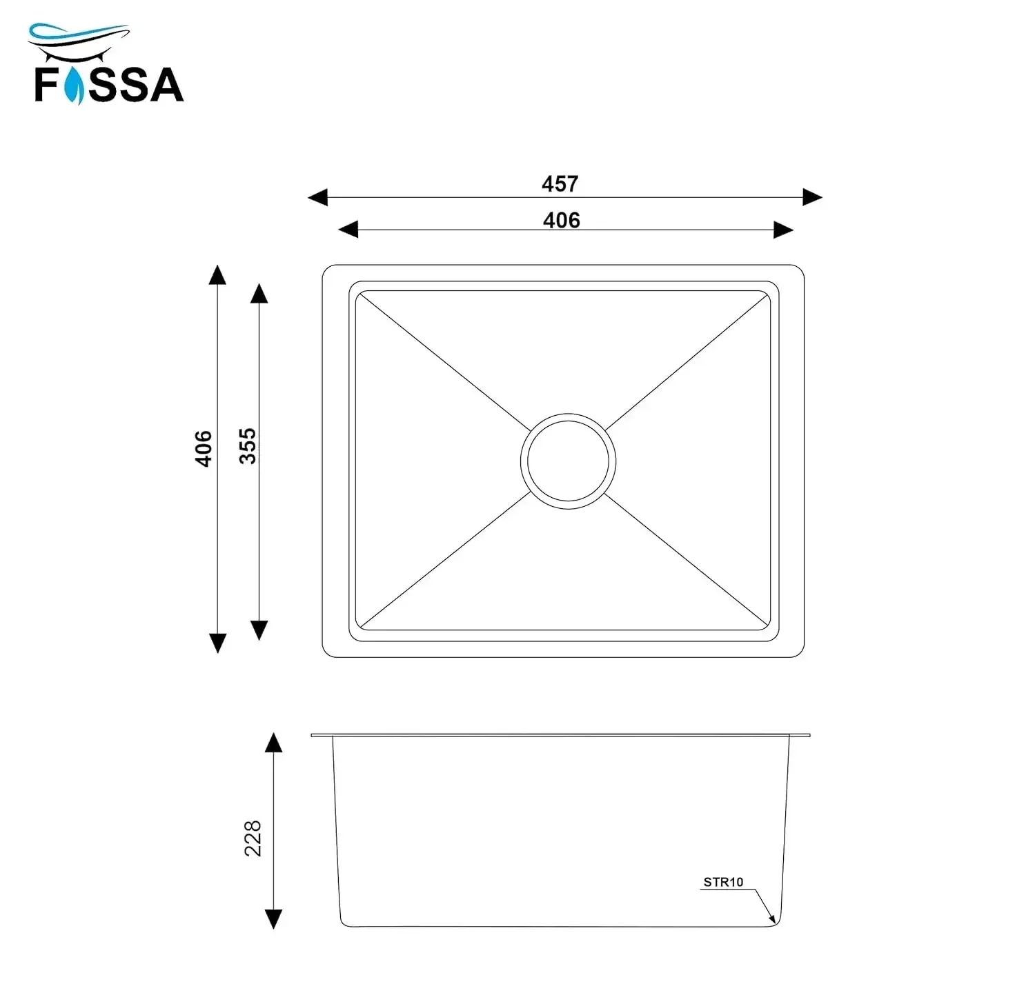 Premium 18x16x9 Inch Stainless Steel Single Bowl Kitchen Sink Round Coupling  Silver - Image 4