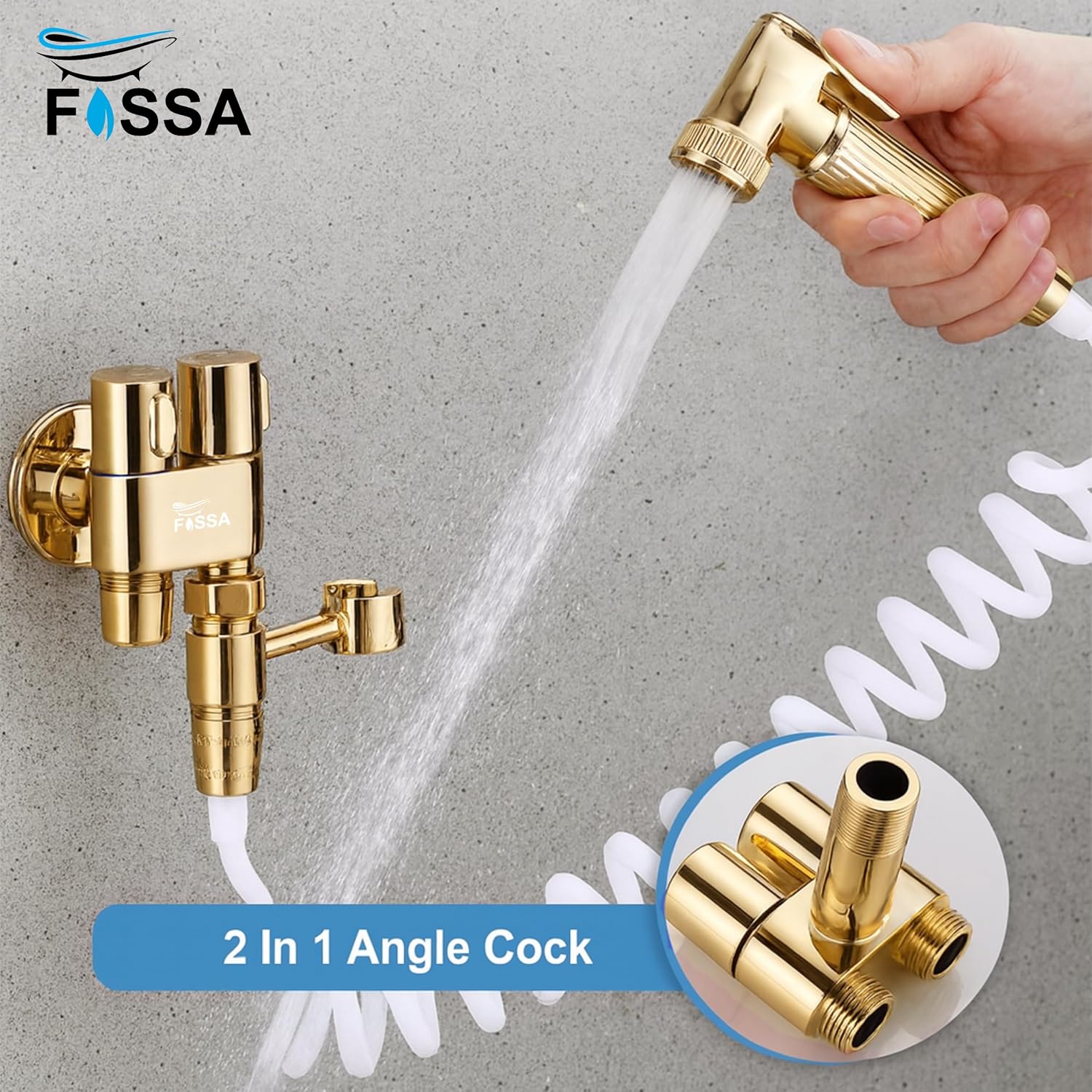 2 in 1 Brass Angle cock Gold For Use multi Purpose - Image 7