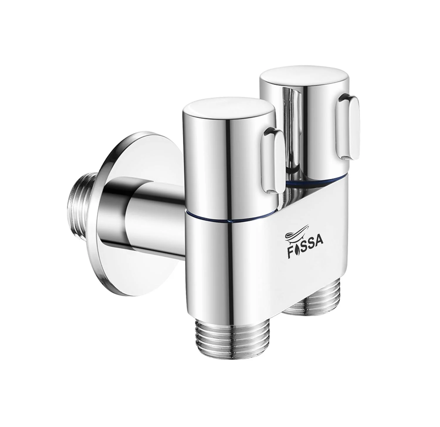 2 in 1 Brass Angle cock Silver For Use multi Purpose
