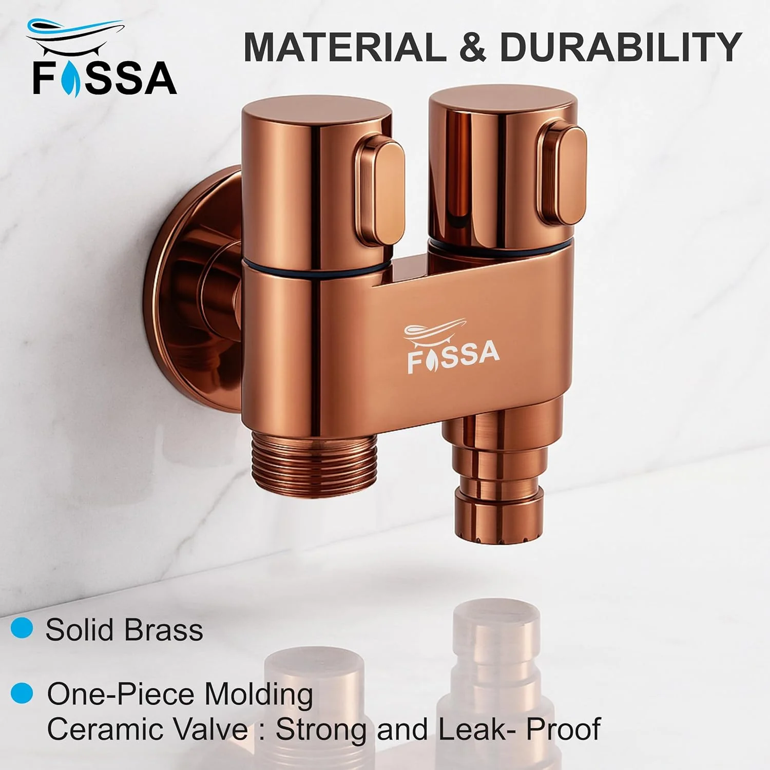 2 in 1 Brass Angle cock Rose gold For Use multi Purpose - Image 7