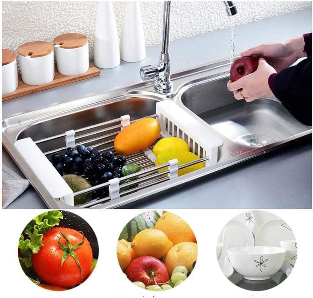 20 Inches Adjustable Vegetable Basket/Sink Strainer White - Image 5