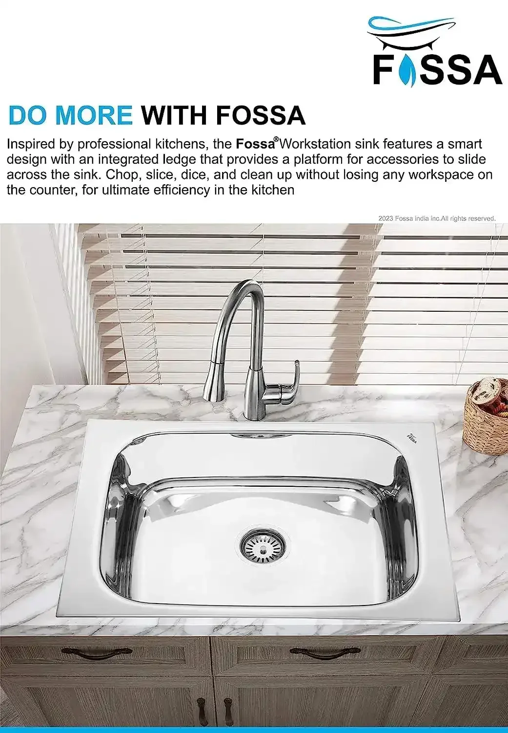 Premium Hydraulic (21"x18"x08") Single Bowl Indian Kitchen Sink Glossy Finish - Image 4