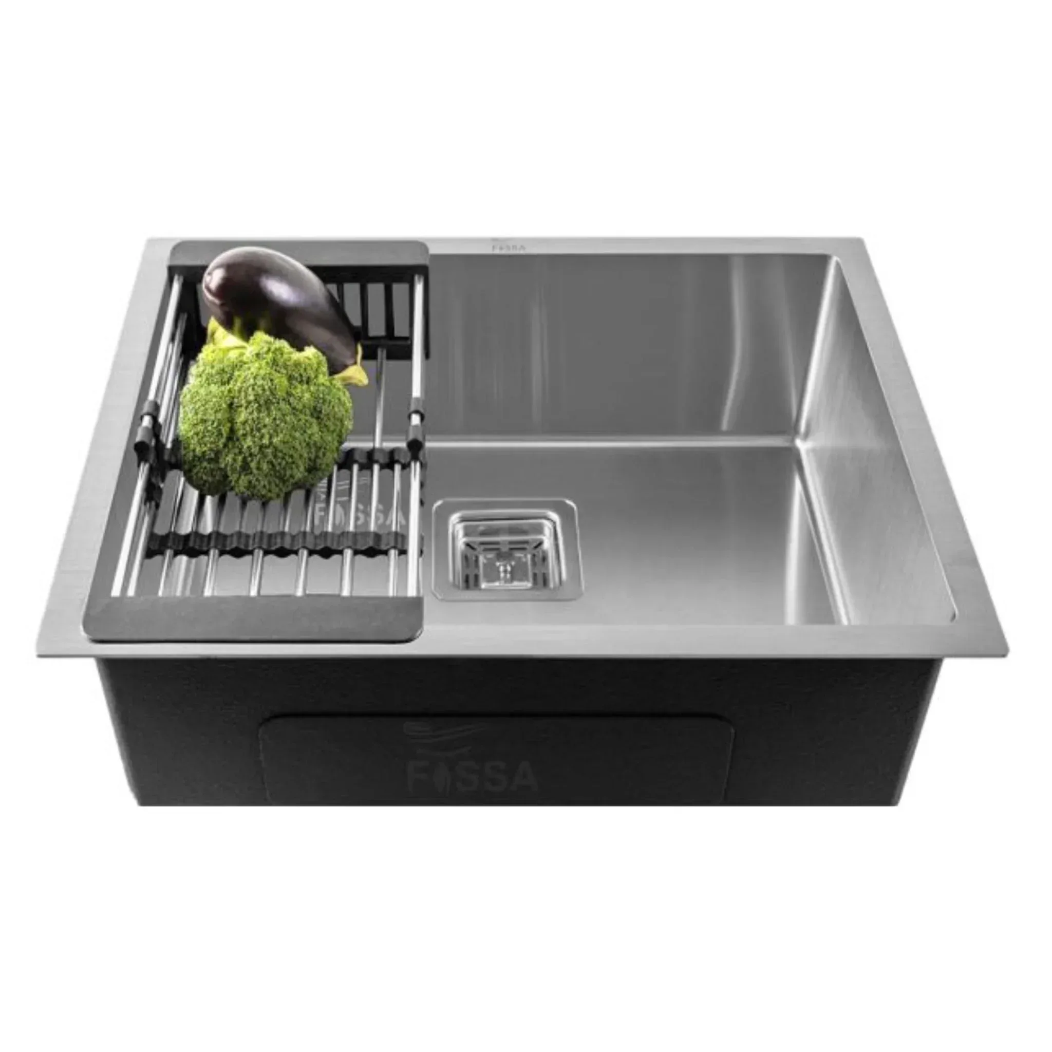304 Handmade (21 x 18 x 9) Inch Stainless Steel Single Bowl Silver Kitchen Sink