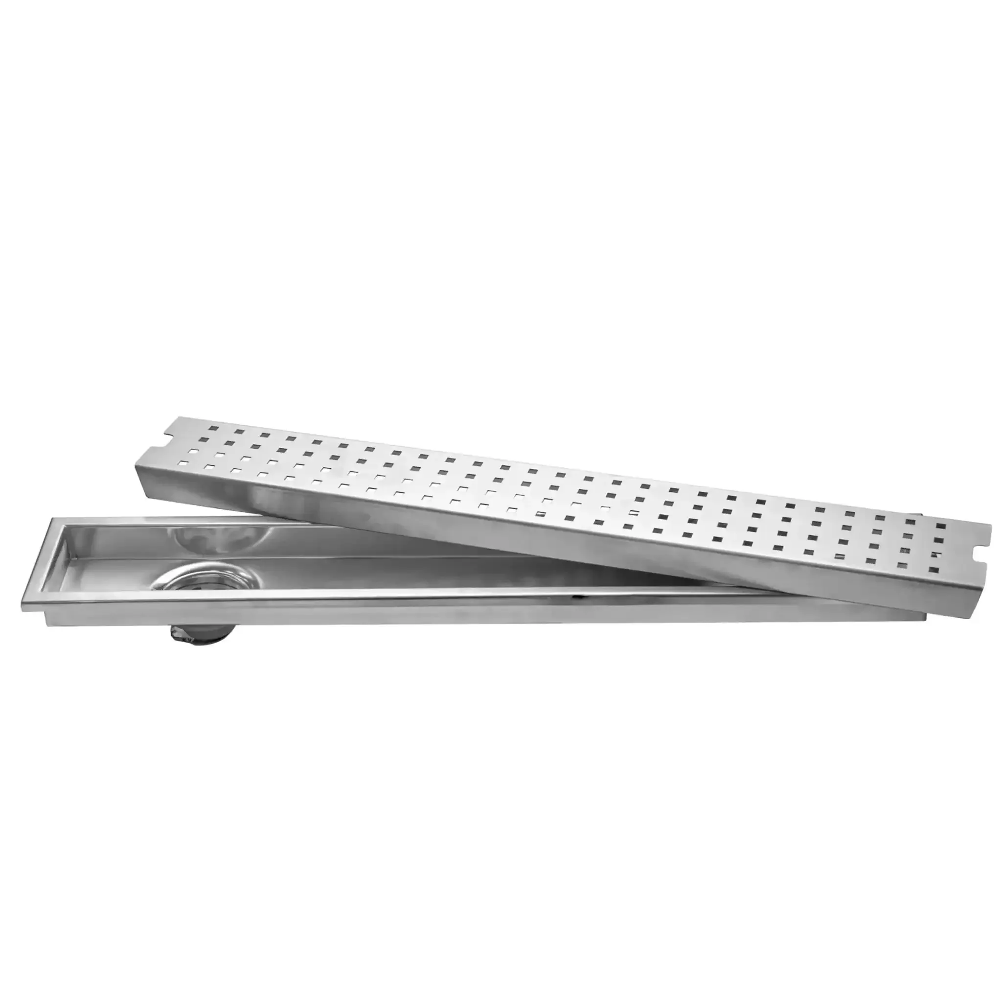 Ultra (24 x 4 Inches) 304 Grade Brushed Shower Channel Drain Floor Drain