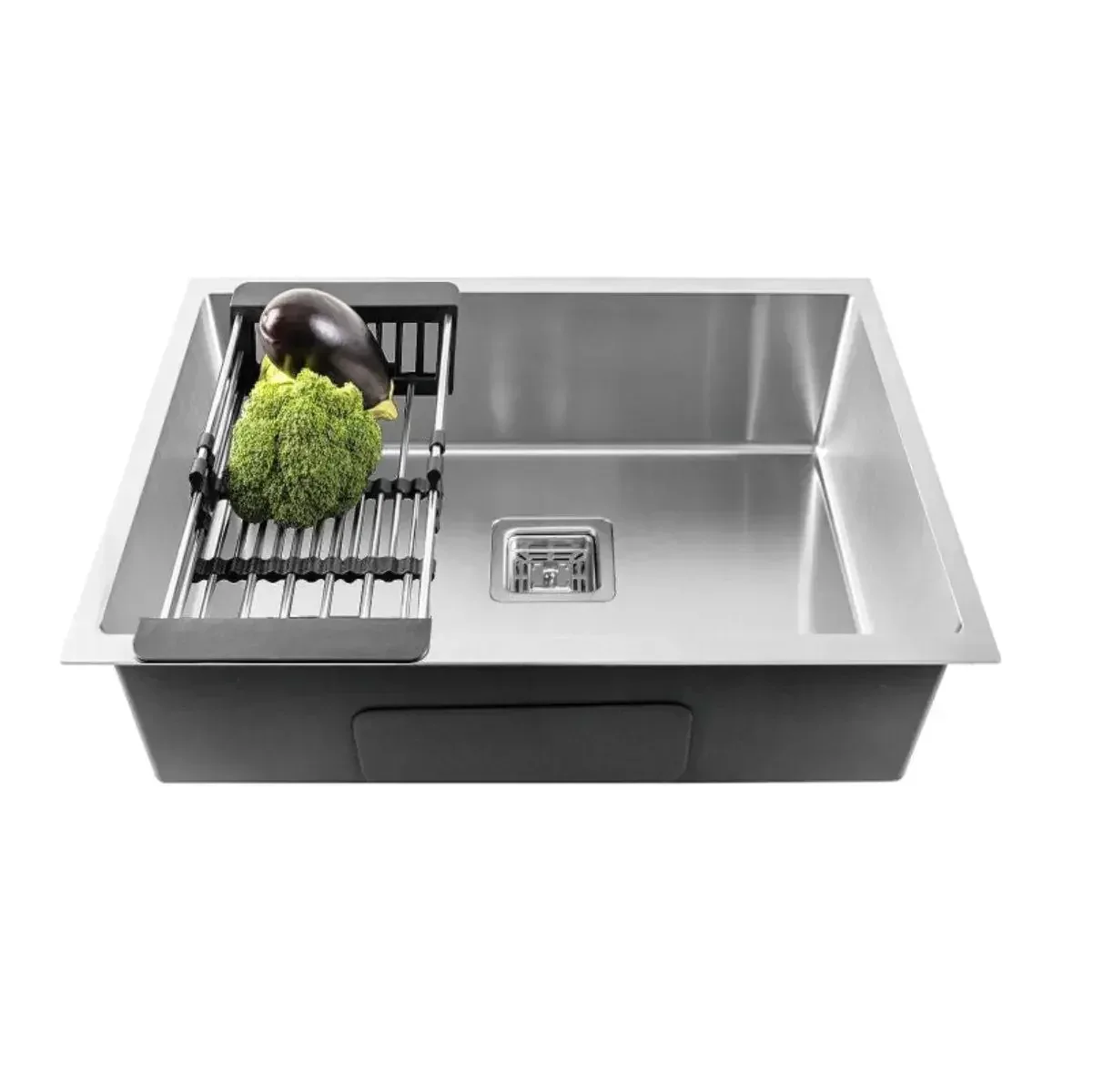 304 Handmade (27 x 18 x 10) Inch Stainless Steel Single Bowl Silver Kitchen Sink