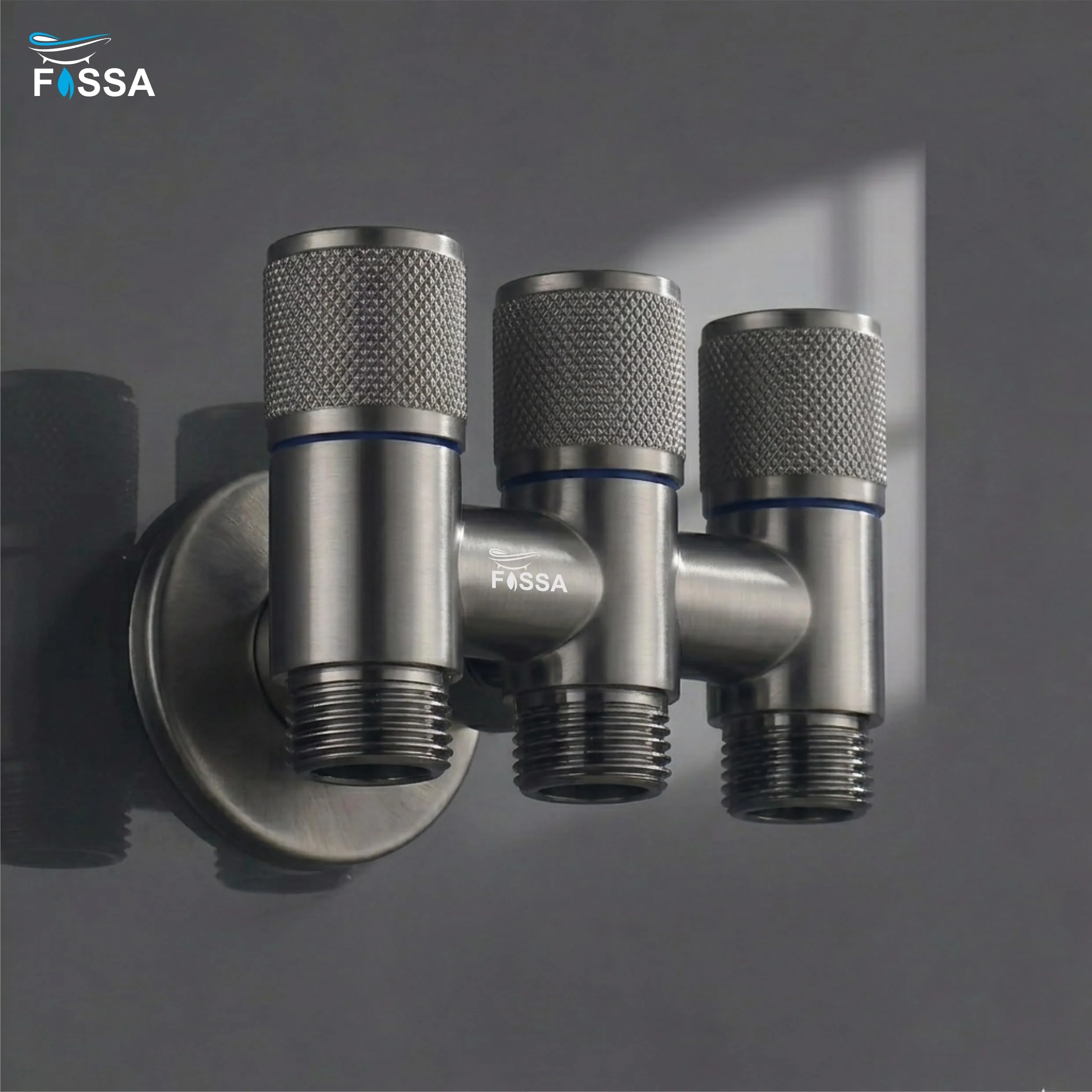 Curio 3 Way Grey  Laundry Faucet Stainless Steel Angle Valve Without Nozzle - Image 7
