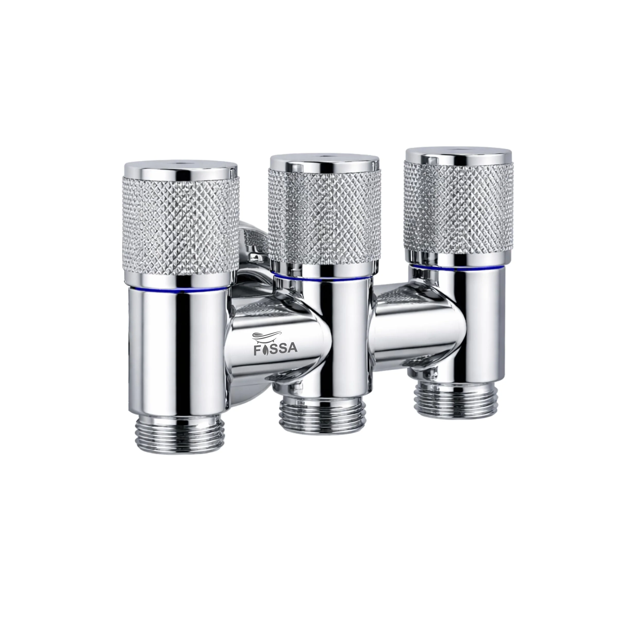 Curio 3 Way Silver Laundry Faucet Silver Stainless Steel Angle Valve