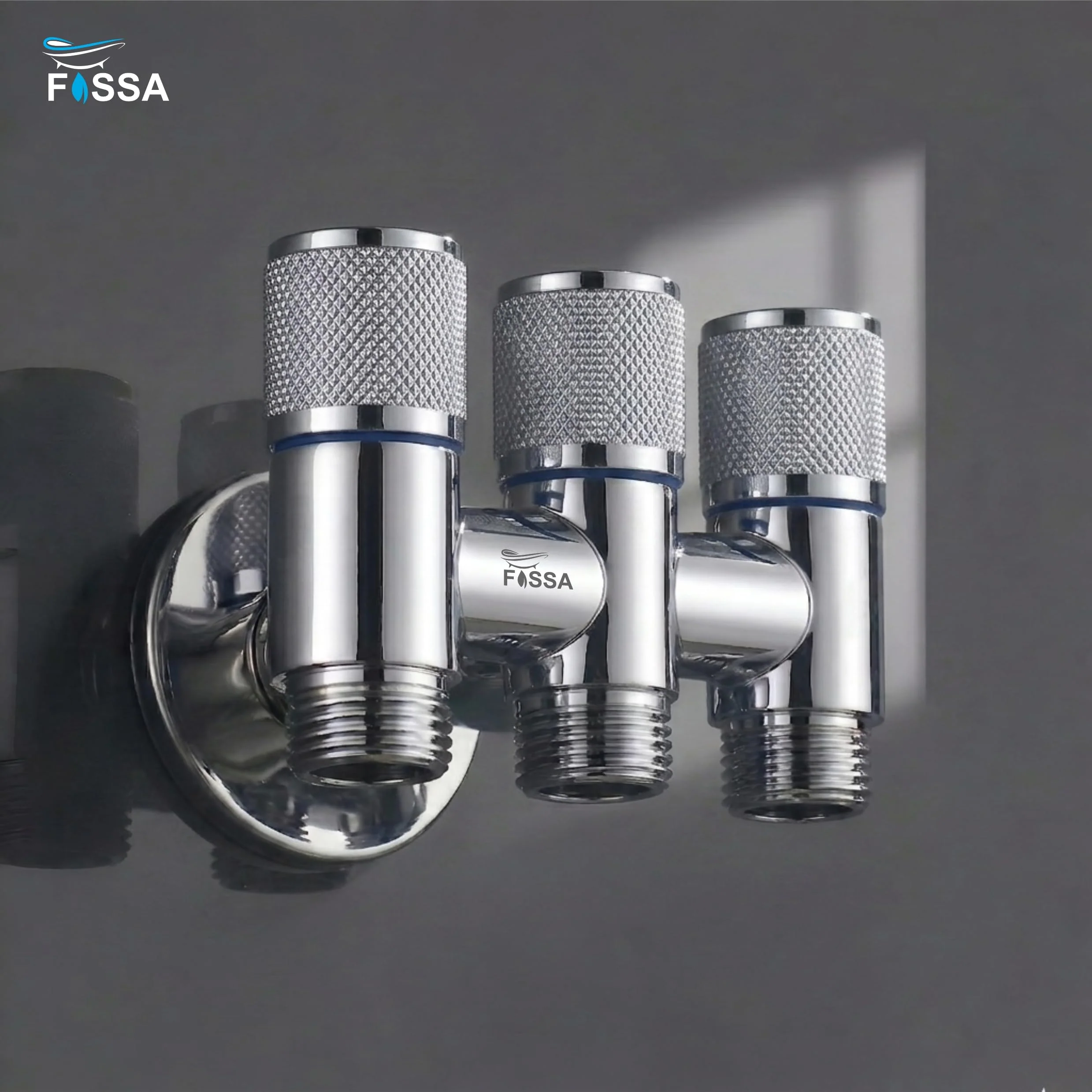 Curio 3 Way Silver Laundry Faucet Silver Stainless Steel Angle Valve - Image 5