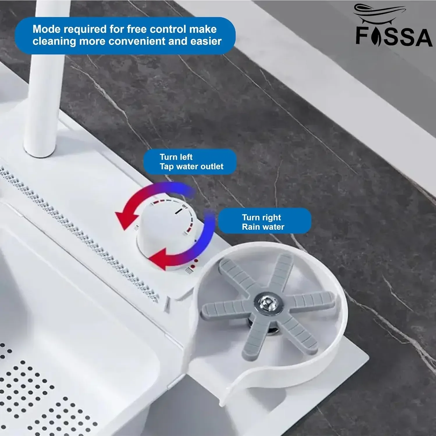 Smart Waterfall (30 x 18 x 10 ) Inch Premium Stainless Steel Kitchen Sink White - Image 6