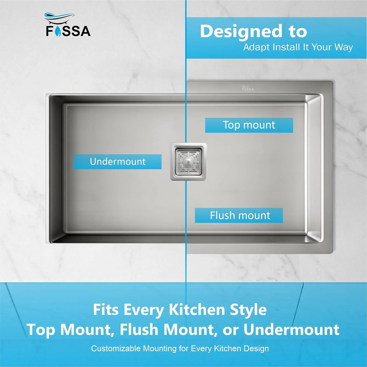 Aqua 304 Handmade ( 27"x18"x09" ) Inch SS Single Bowl Square Coupling Silver Kitchen Sink - Image 4