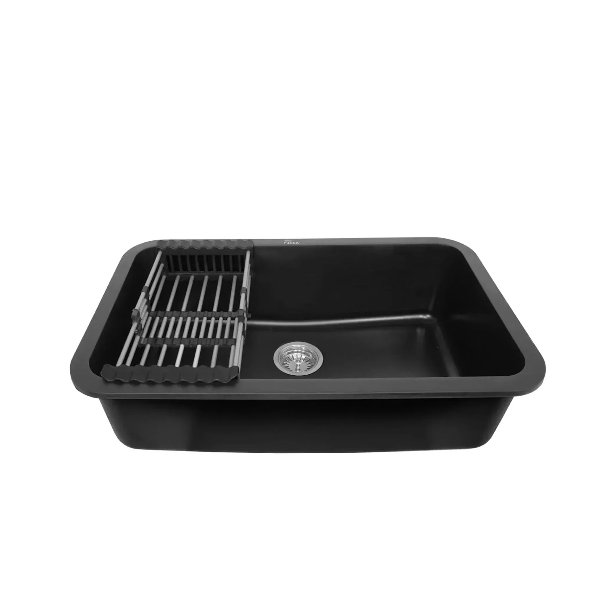 Quartz Kitchen Sink Single Bowl Black (31×19x9 Inches) – 10-Year Warranty