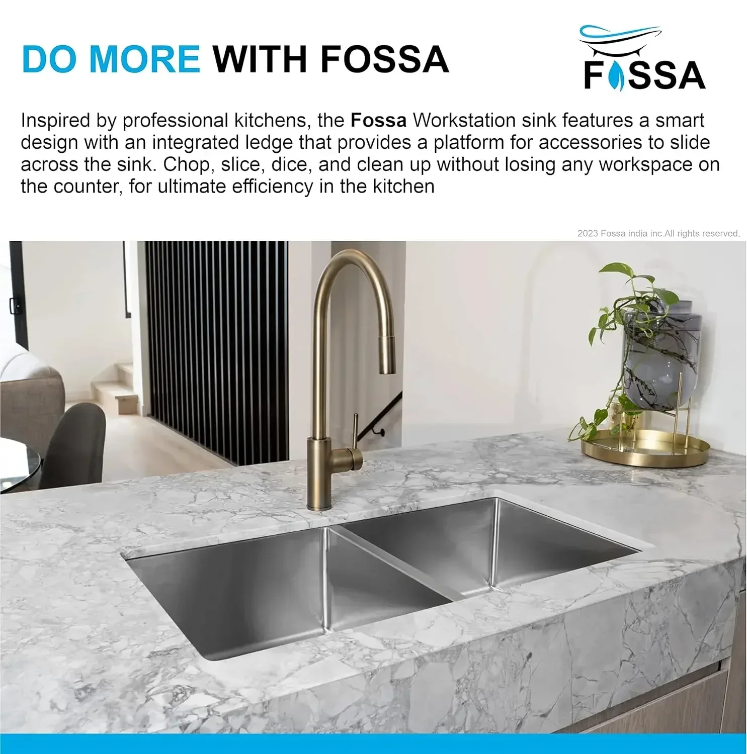 304 Handmade (32x 18x 10) Inch Double Bowl Silver Stainless Steel Kitchen Sink - Image 4