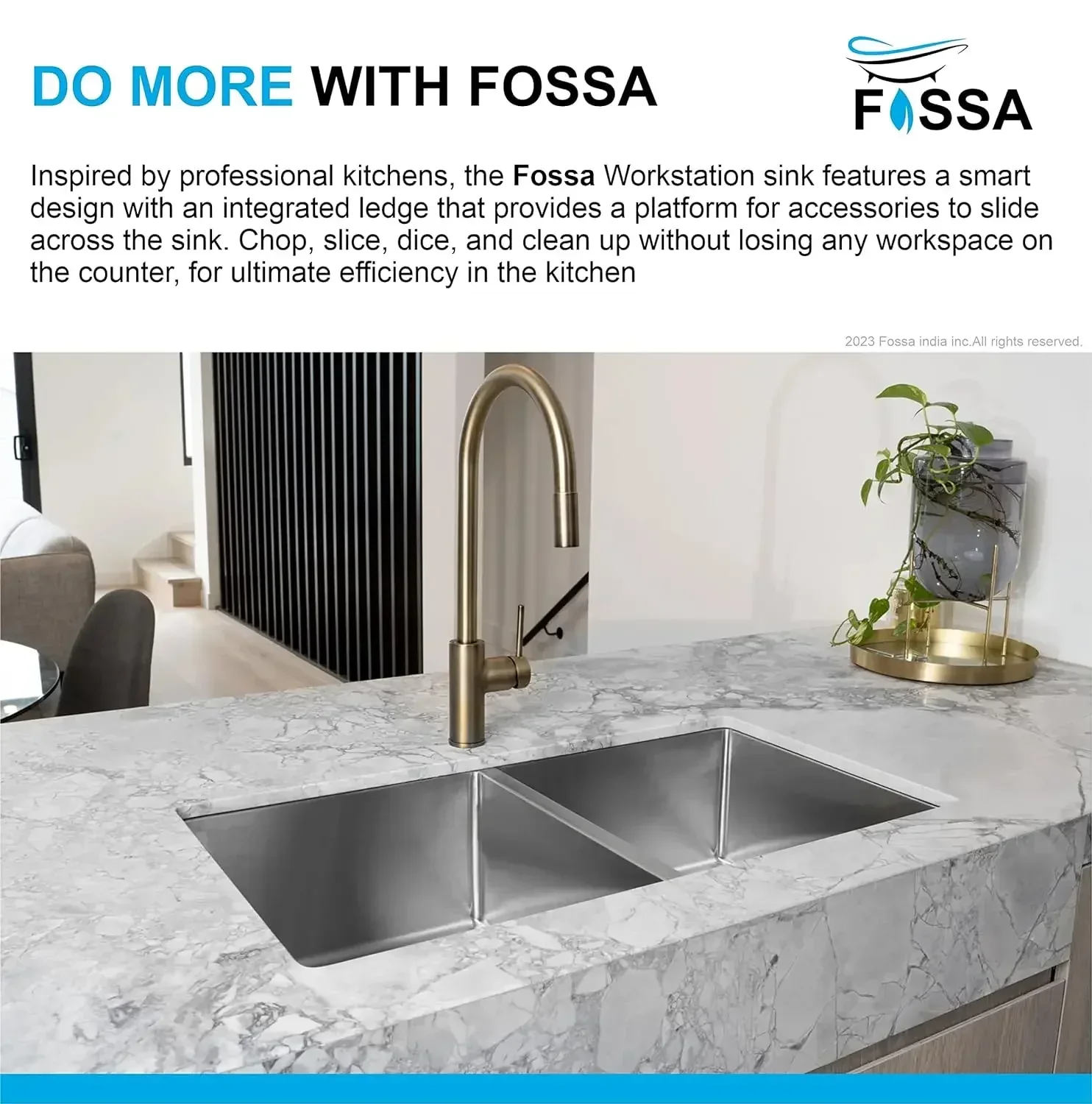 304  Handmade (32x 20x 10) Inch Double Bowl  Silver Stainless Steel Kitchen Sink - Image 5