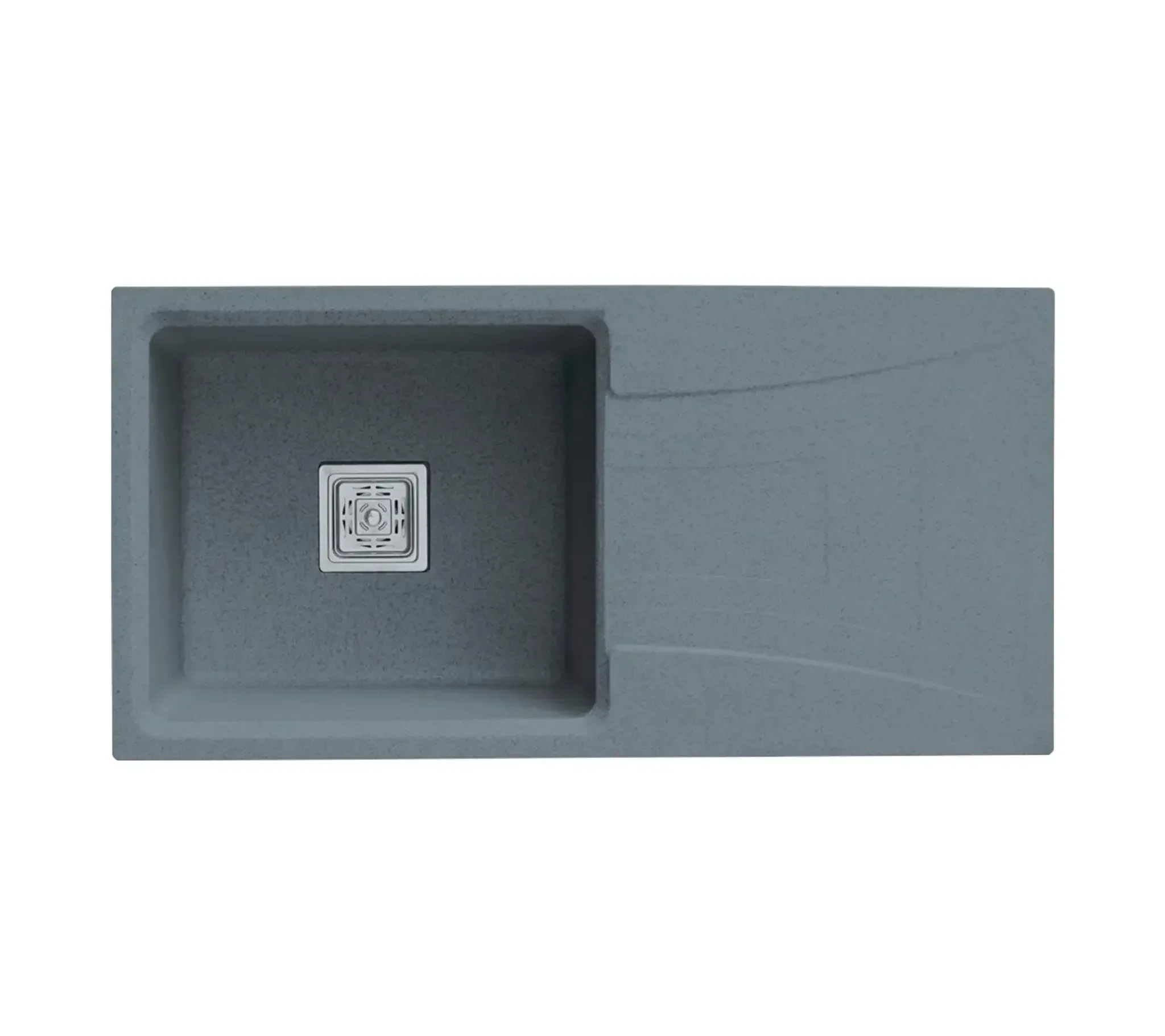 Quartz Kitchen Sink With Drain Board Smoke Grey (36×18x9 Inches) – 10-Year Warranty