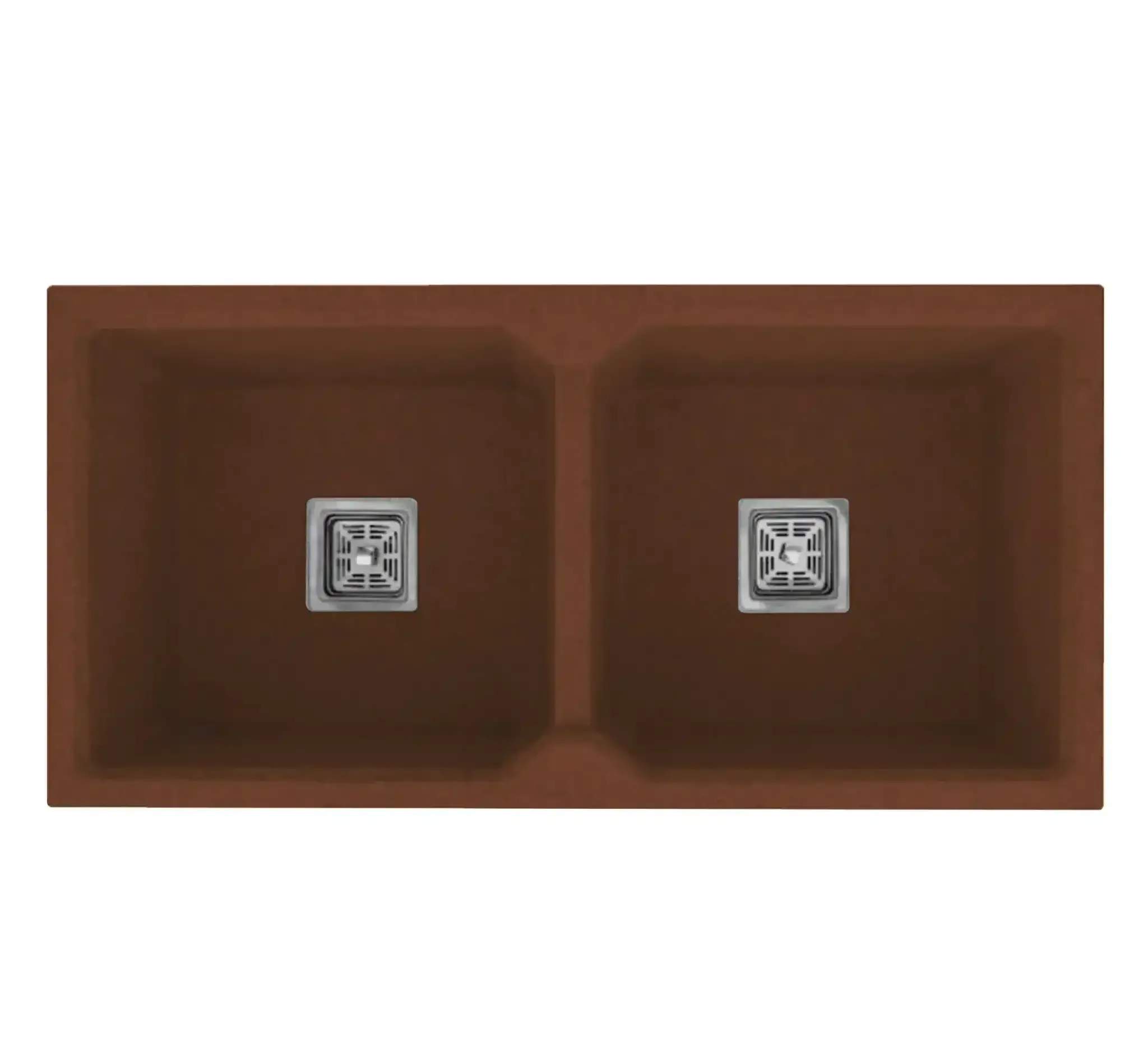 Quartz Kitchen Sink Double Bowl Brown (37×18x10 Inches) – 10-Year Warranty