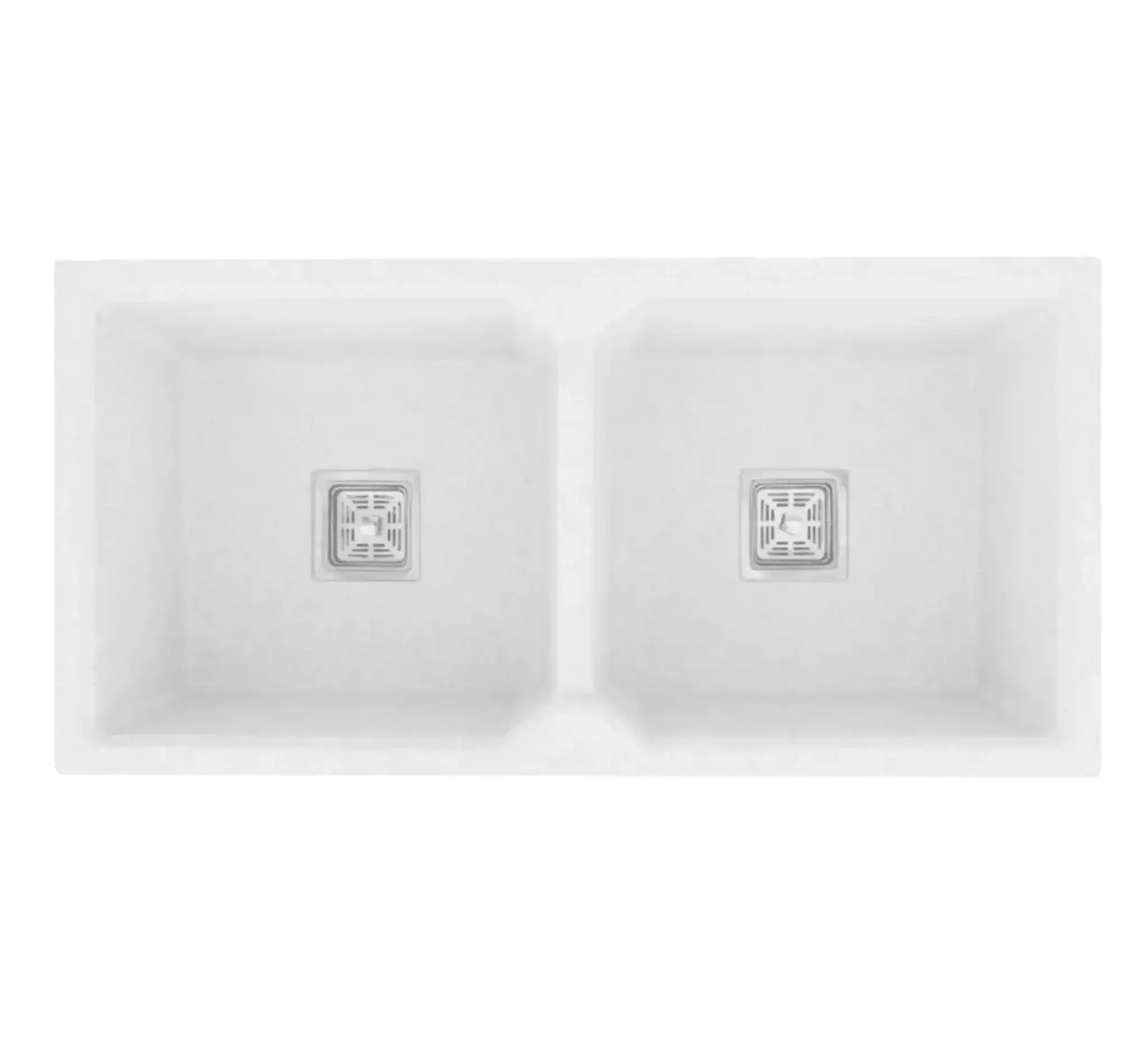Quartz Kitchen Sink Double Bowl White (37×18x10 Inches) – 10-Year Warranty