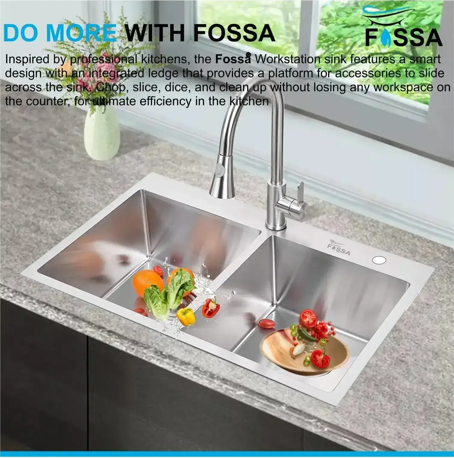 Premium Handmade  (37"x18"x10) Inch Stainless Steel Double Bowl Silver Kitchen Sink With Tap Hole - Image 4