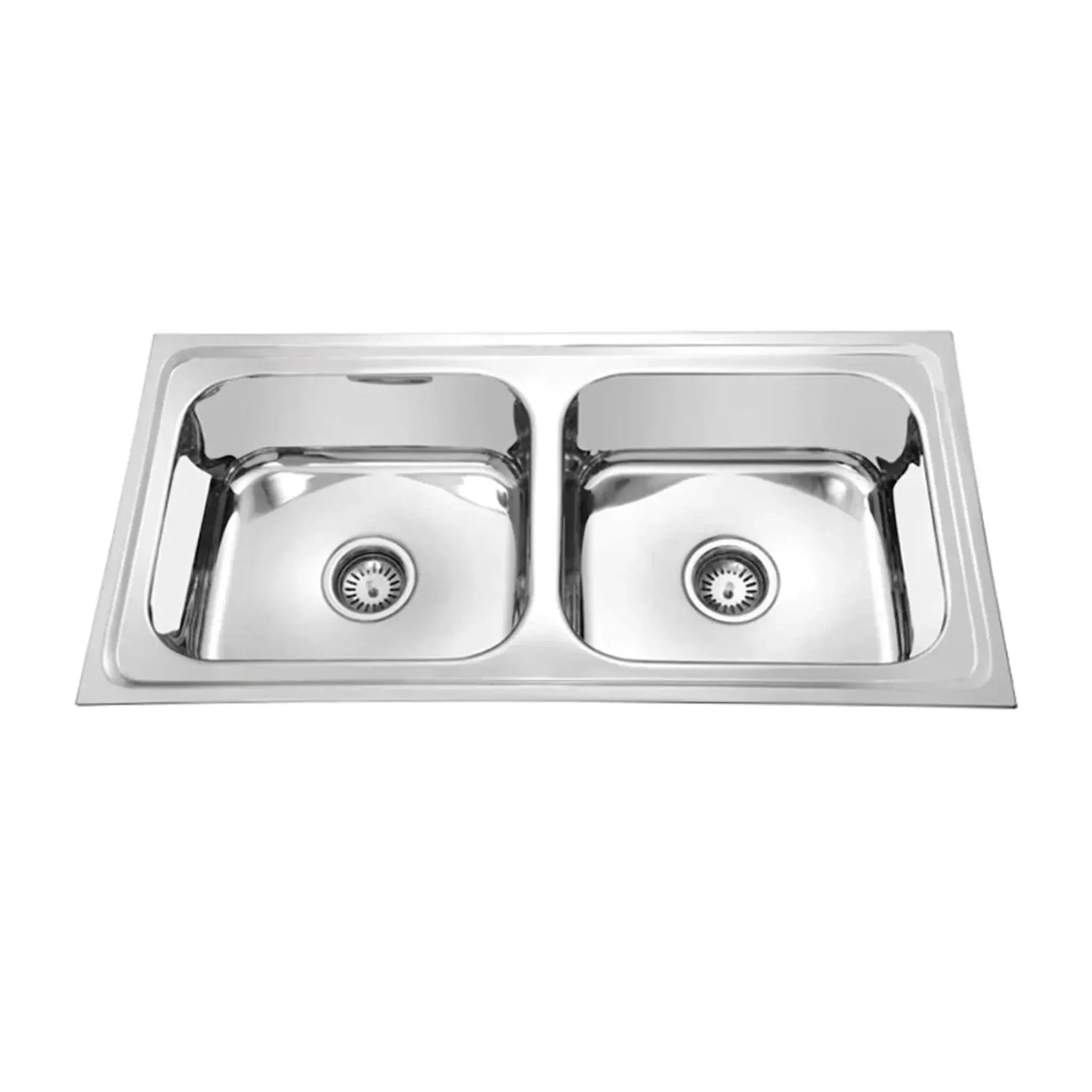 Premium Hydraulic (37"x18"x8") Double Bowl Indian Kitchen Sink Glossy Finish