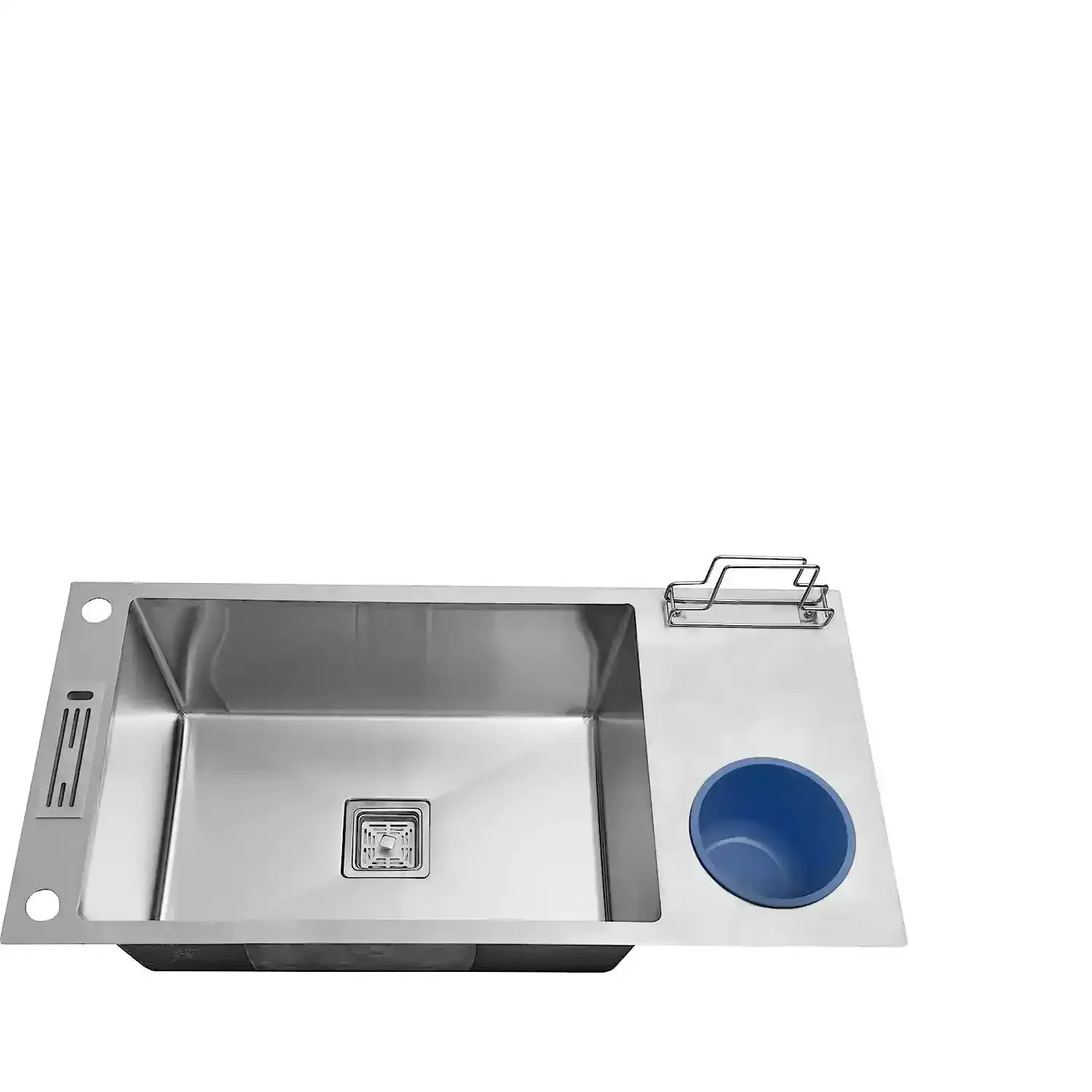 premium 37x18x10 Inch Stainless Steel Single Bowl Kitchen Sink with Dustbin Matte Finish - Image 2