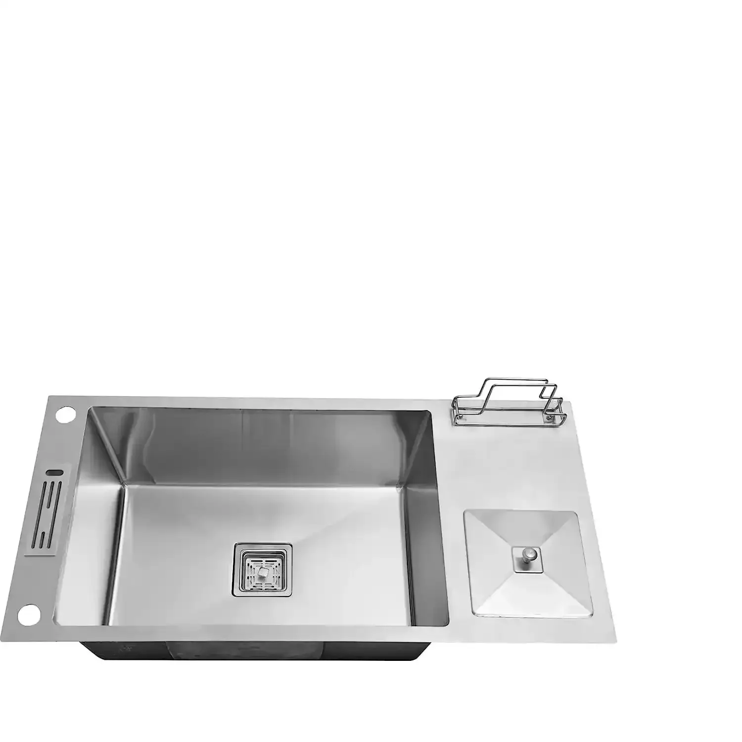 premium 37x18x10 Inch Stainless Steel Single Bowl Kitchen Sink with Dustbin Matte Finish - Image 3