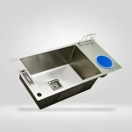 premium 37x18x10 Inch Stainless Steel Single Bowl Kitchen Sink with Dustbin Matte Finish - Image 4