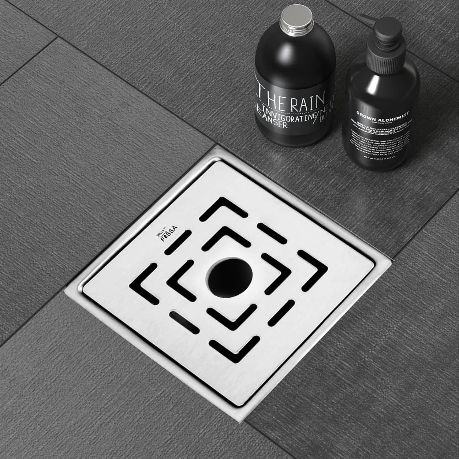 Apex Floor Drain (5 x 5 Inches) Premium Stainlees Steel With Hole