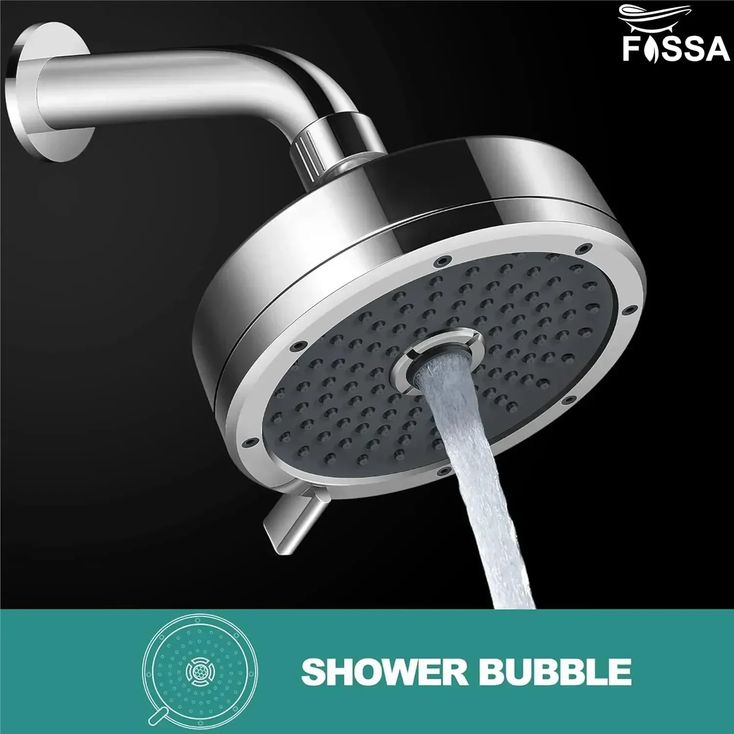 Wondra (4x4 Inches) 3-Spray Multifunction Chrome Finish Overhead Shower Without Arm - Image 5