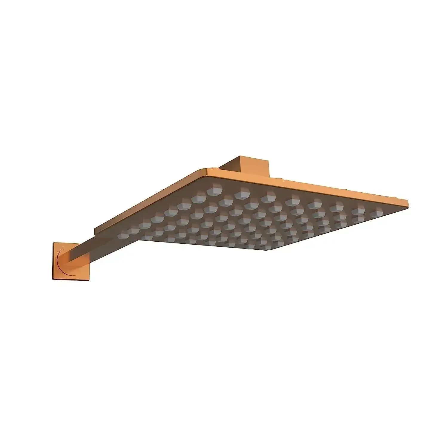 8 Inch Rainfall Overhead Shower Rose Gold With Arm (18 Inch)