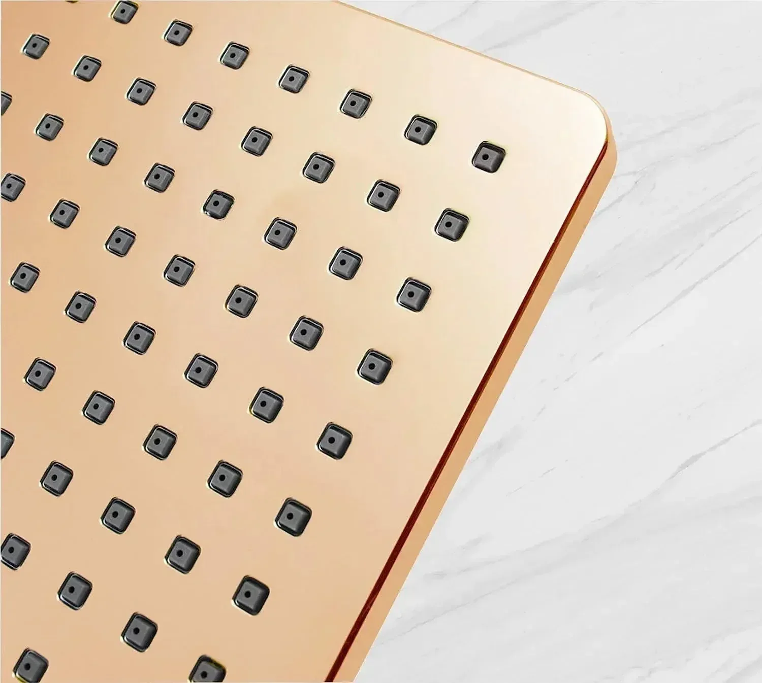 8 Inch Rainfall Overhead Shower Rose Gold With Arm (18 Inch) - Image 5