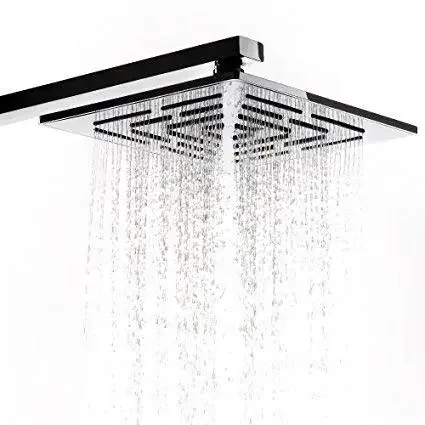 Amaze (6x6 Inches) 304- Grade Stainless Steel Chrome Finish Overhead Shower Without Arm - Image 2