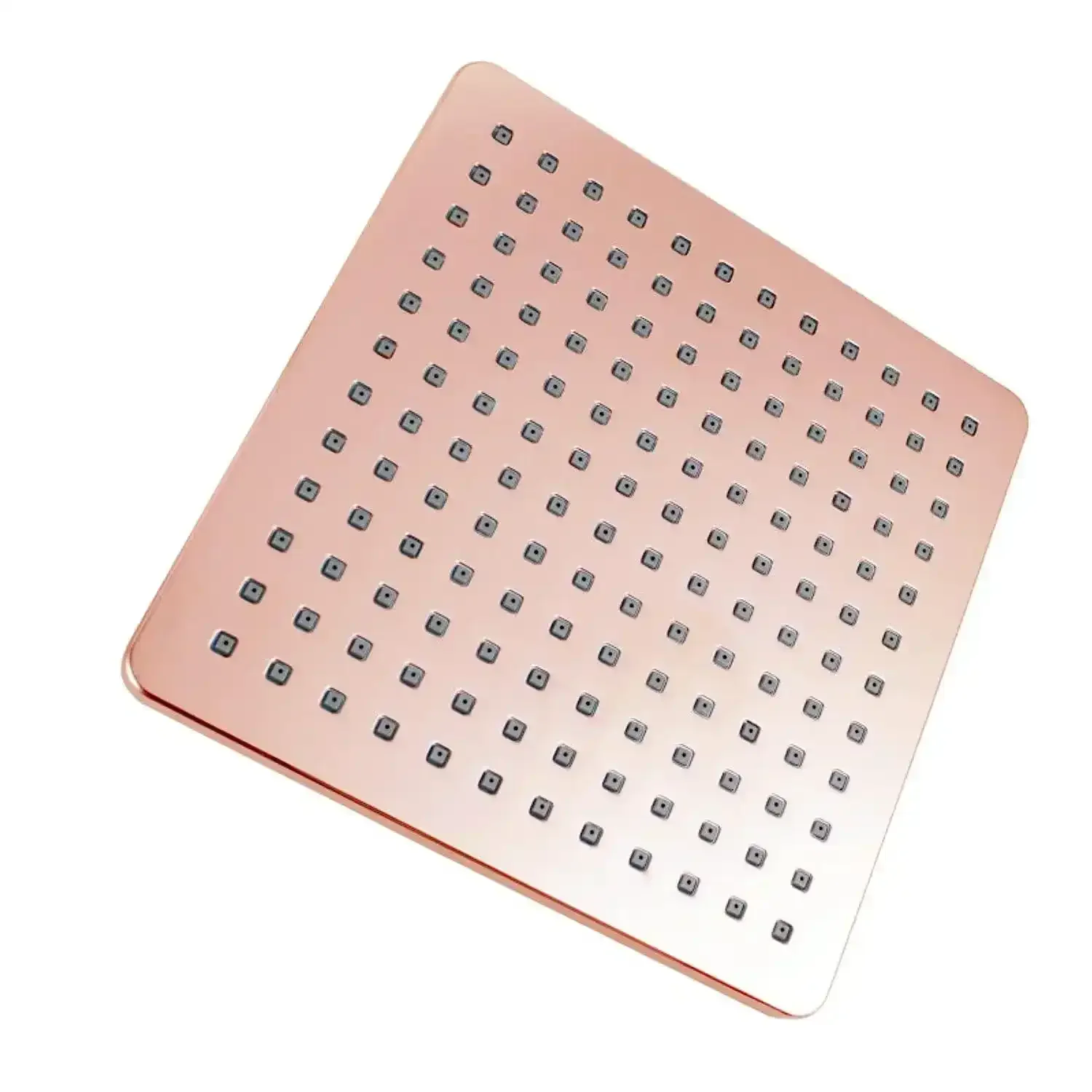 8 Inch Rainfall Square Overhead Shower Rose Gold With Arm (18 Inch) - Image 3