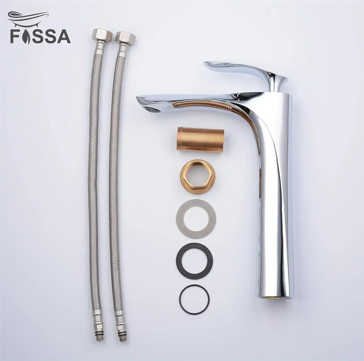 Alive Extended Body Brass Wash Basin Mixer Tap (Chrome) - Image 7