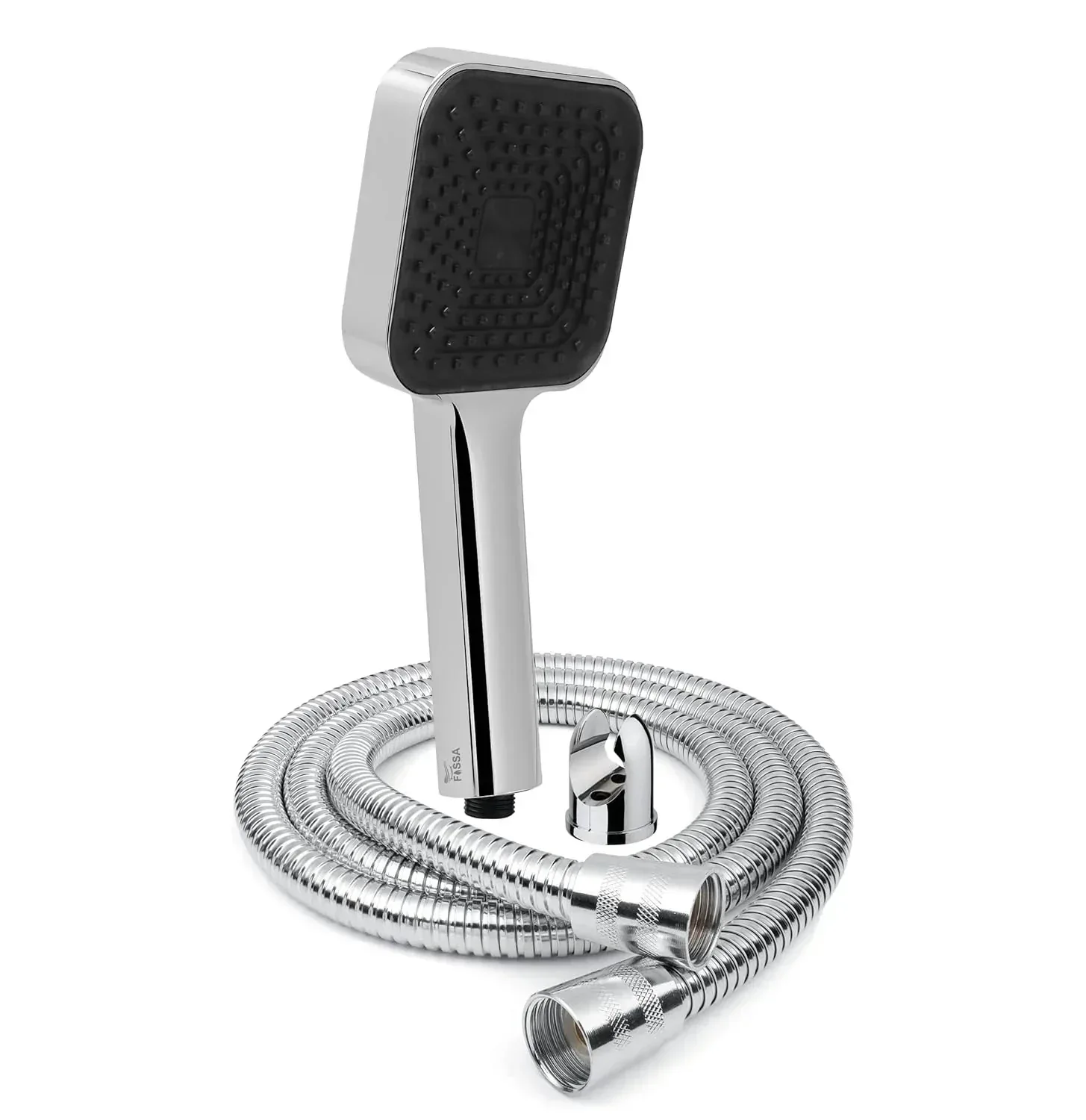 Alpha Wave Chrome Finish Hand Shower With 1.5 Meter Hose Pipe & Hook