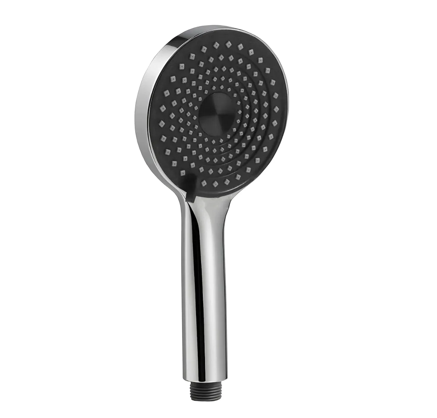 Alpha Handheld Shower ABS Rain Showerhead, 2 Water Outlet Mode Black-Chrome