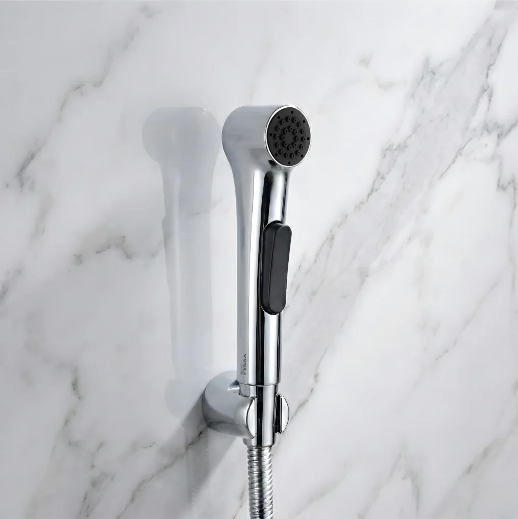 Aqua Silver ABS Health Faucet with 1 Meter 304-Grade SS Hose Pipe & Hook