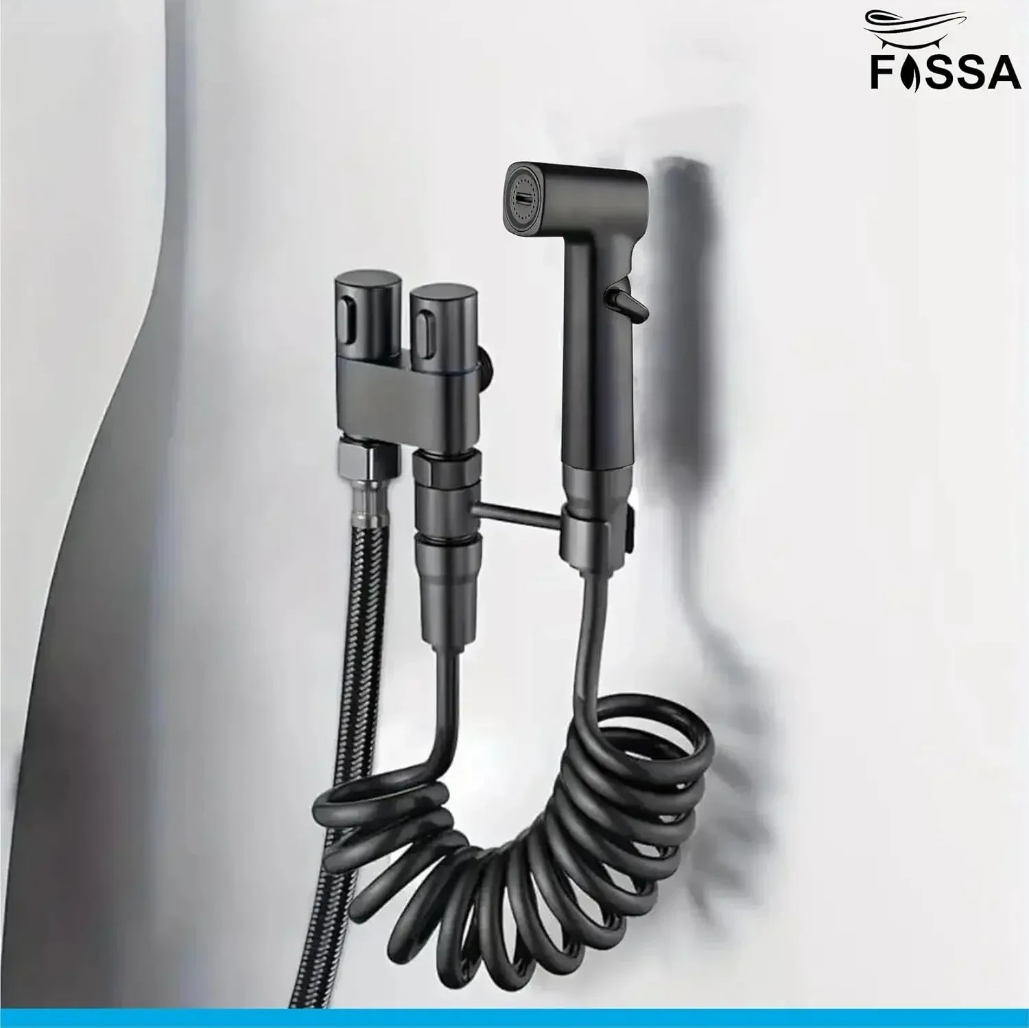 Jet Spray Black ABS Health Faucet with 1 Meter 304-Grade SS Flexible Hose Pipe & Hook - Image 5