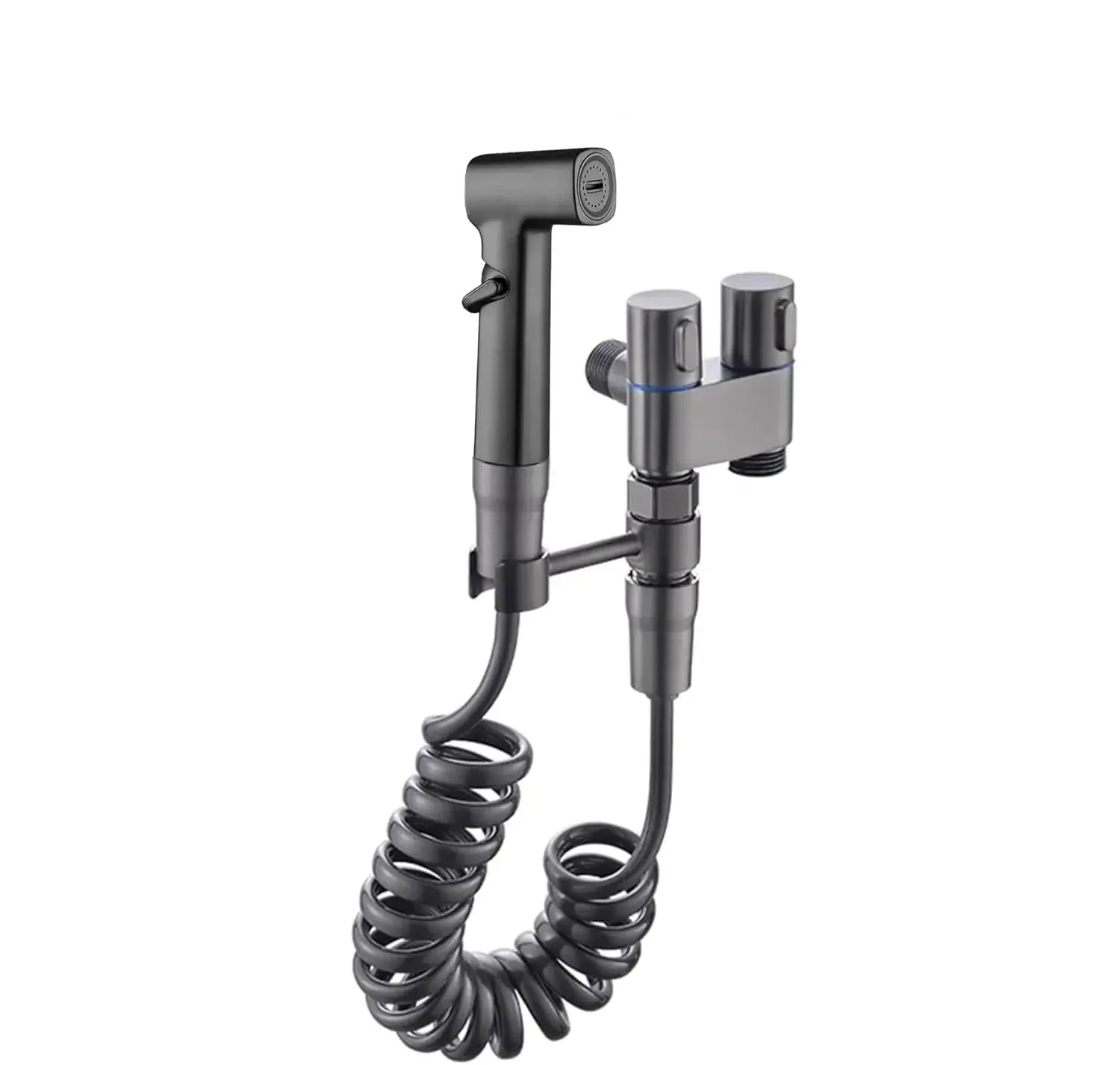 Jet Spray Black ABS Health Faucet with 1 Meter 304-Grade SS Flexible Hose Pipe & Hook - Image 6