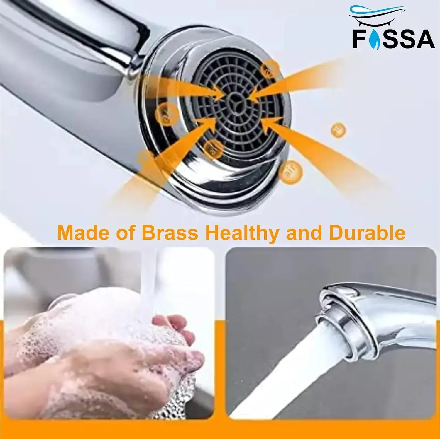 Fossa Brass Single Lever Basin Mixer Tap – Chrome Finish - Image 4