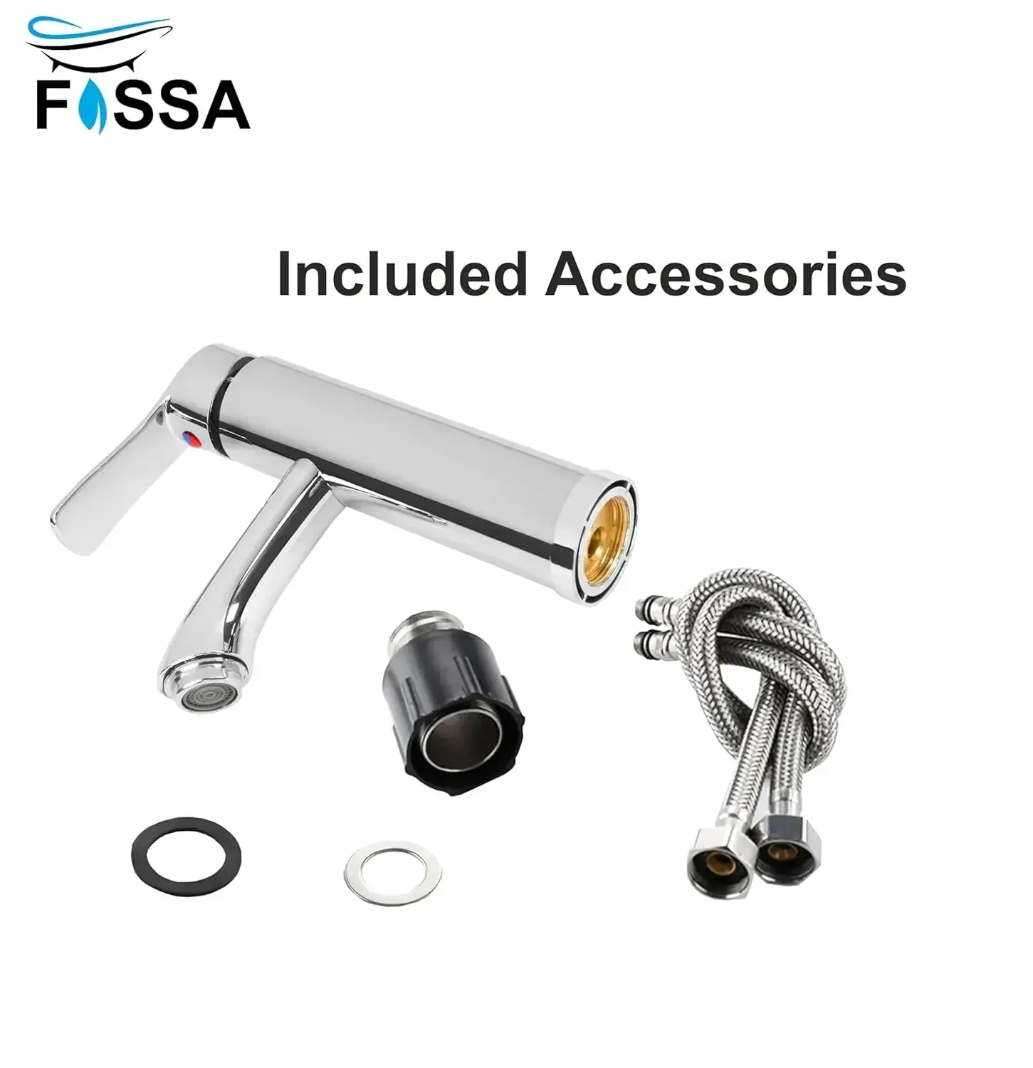 Fossa Brass Single Lever Basin Mixer Tap – Chrome Finish - Image 8
