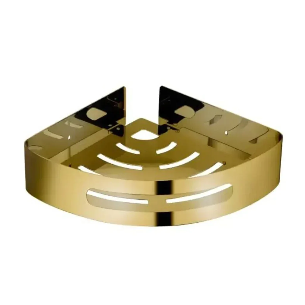 Caddy Stainless Steel Corner Shelf (Gold)