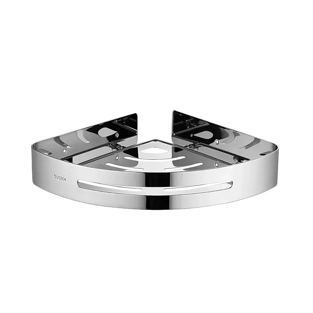 Caddy Stainless Steel Corner Shelf (Silver)
